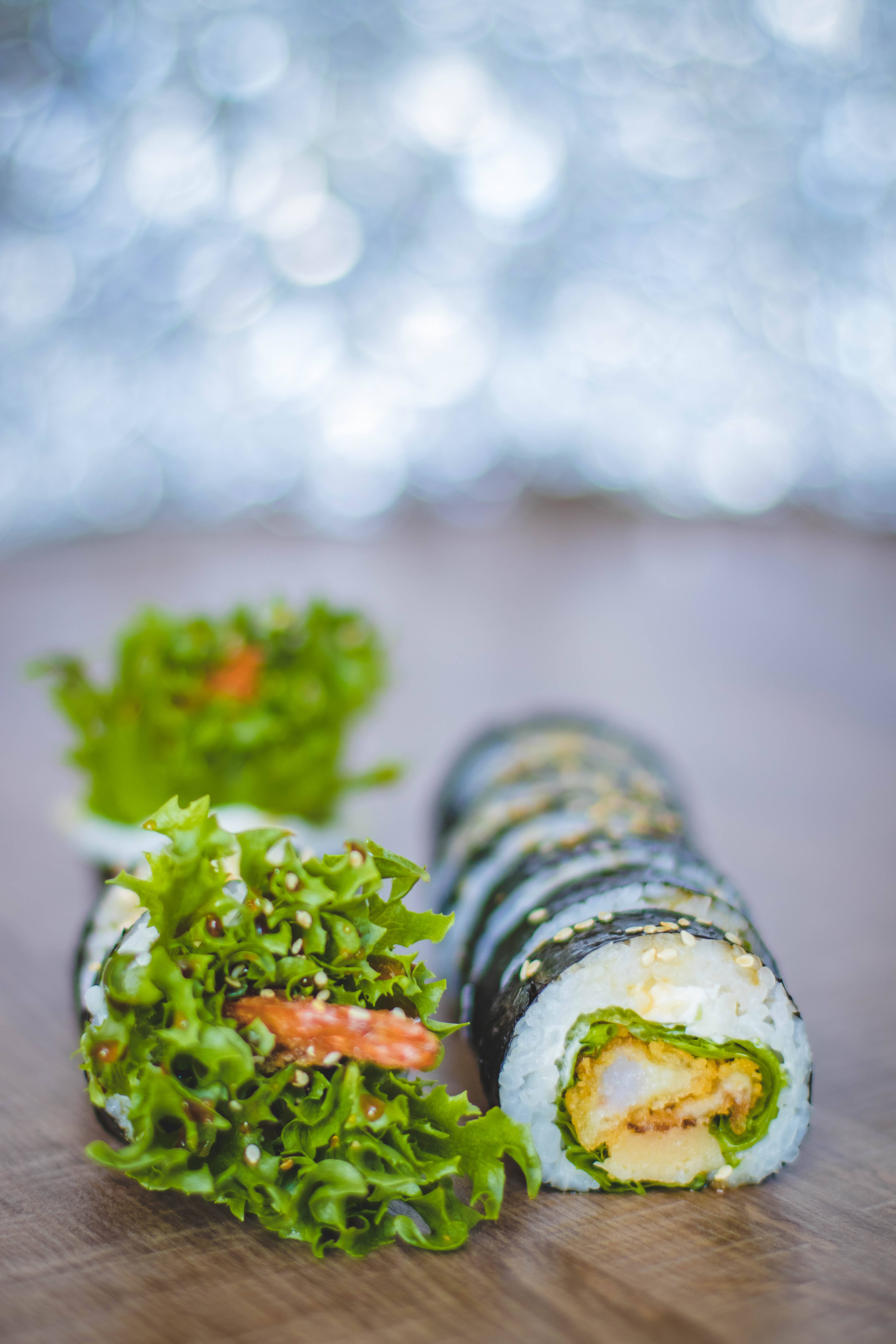 Legenda: „Delicious Vegan Rice Rolls” Fundal