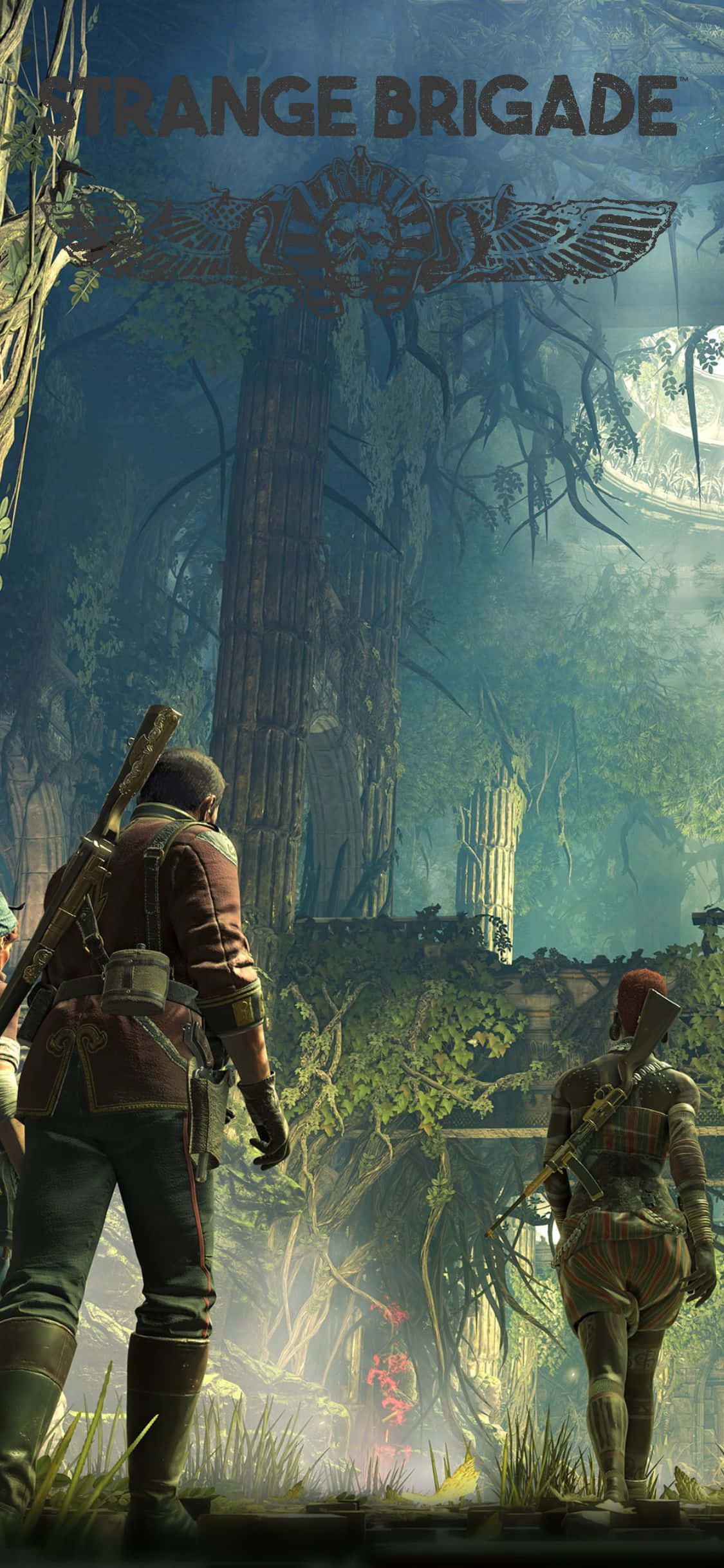 Legendă: Fundal de excepție pentru jocul Strange Brigade pentru iPhone X Fundal