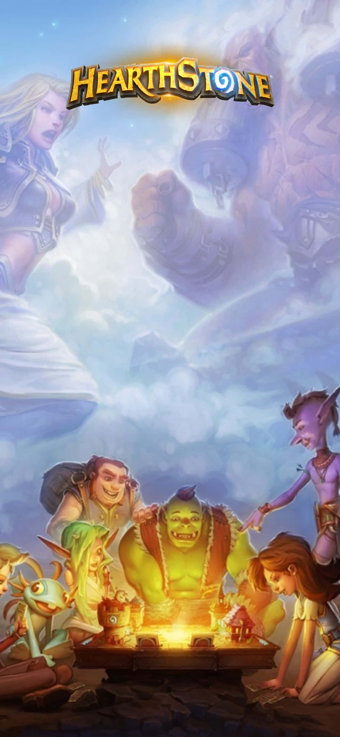 Legendă: Imbarcați-vă în Bătălii Epice cu Fundalul iPhone XS Hearthstone Fundal