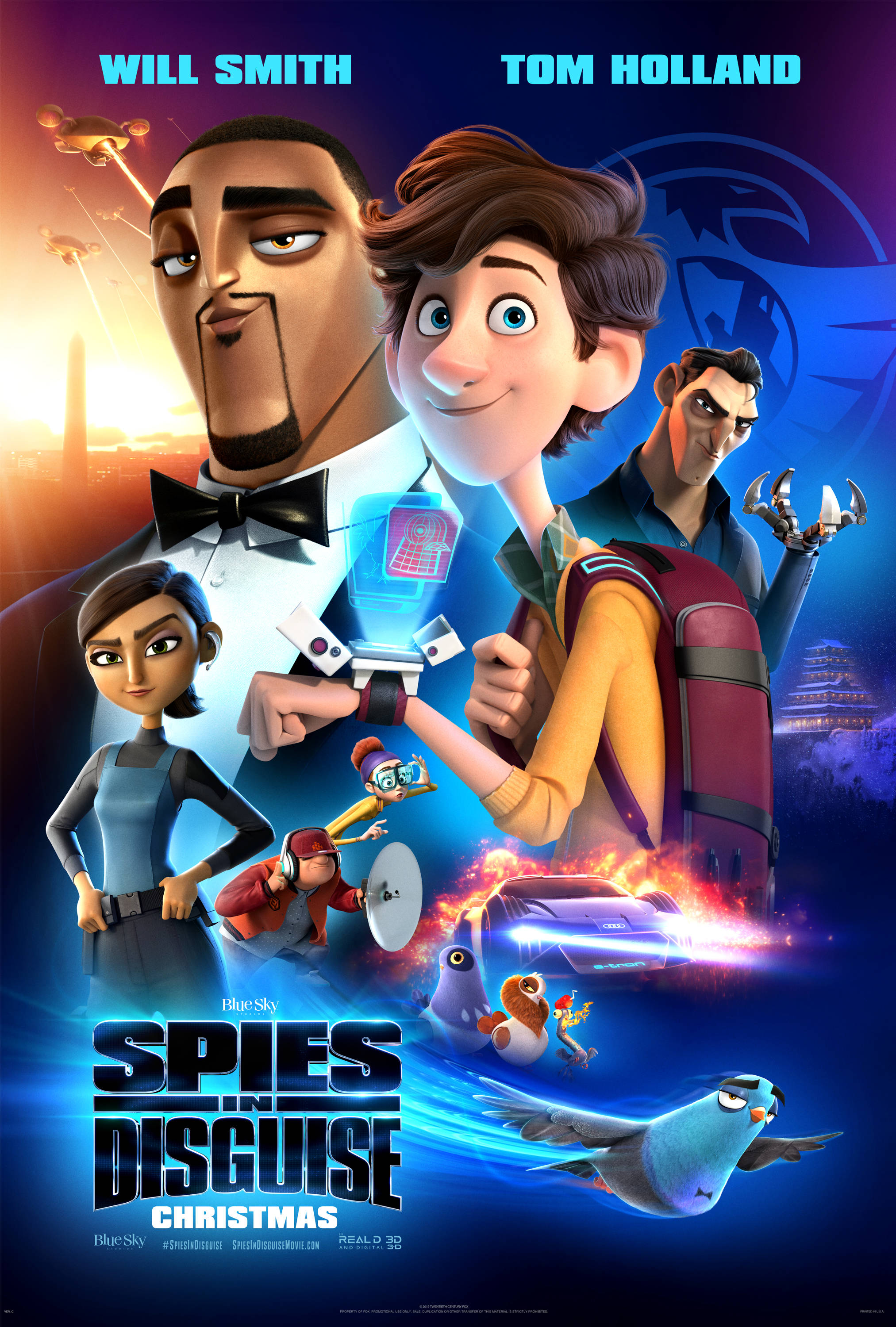 Legenda: Noul Poster Entuziasmant al Filmului Animat, Spies in Disguise Fundal