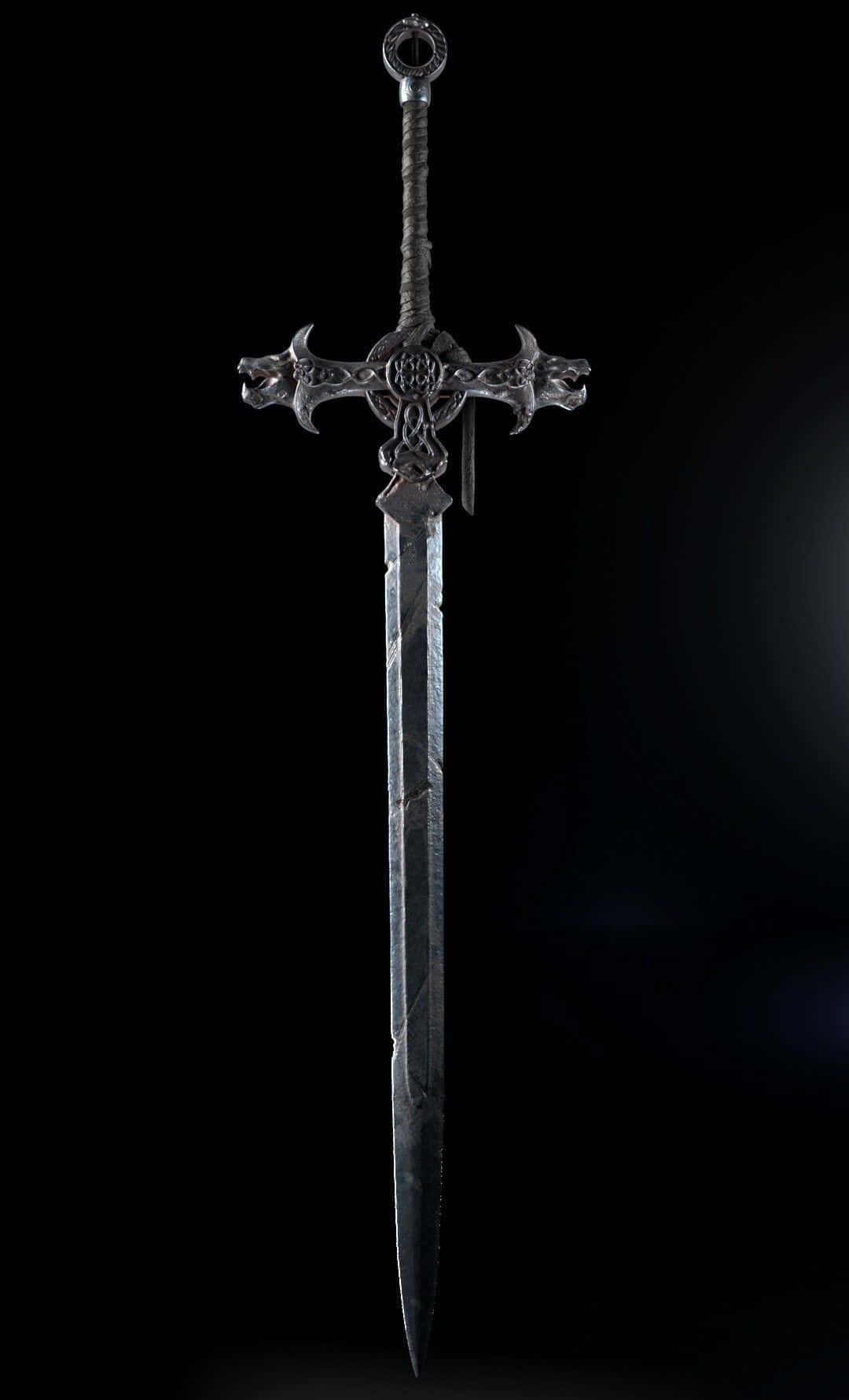 Legendă: Sabia Mistică Excalibur în Piatră Fundal