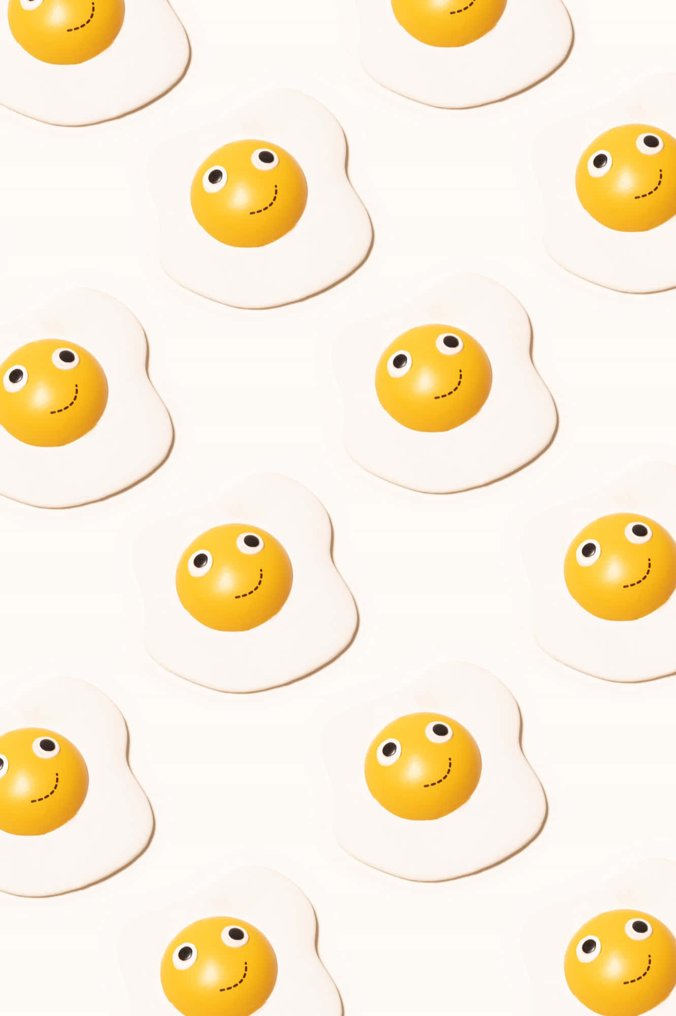 Legendă: Un Emoji Zâmbet Plin de Viață Combinat cu Ou Ochii Fundal