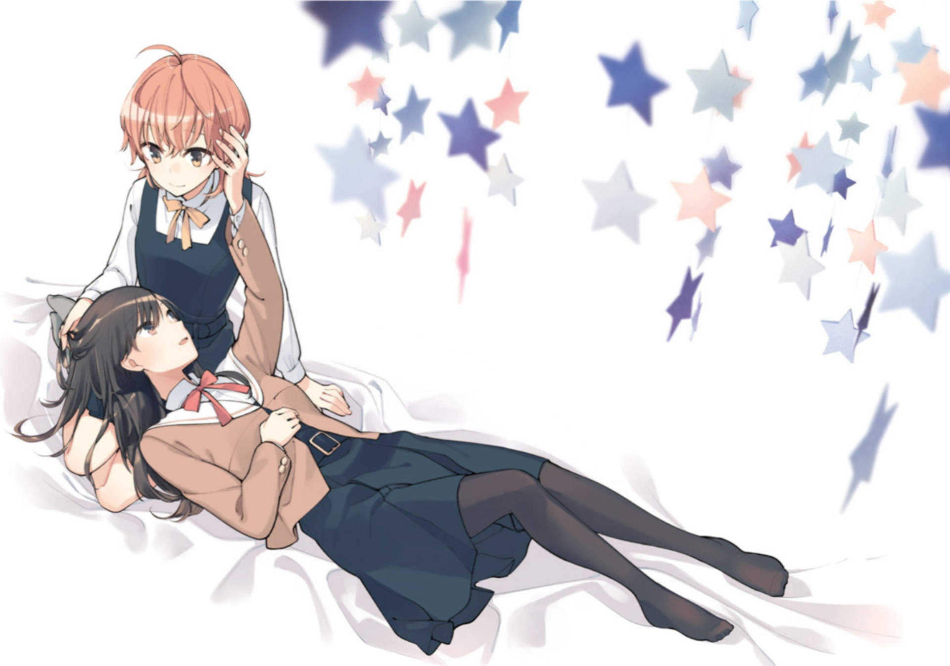Lesbiene anime artă înstelată Fundal