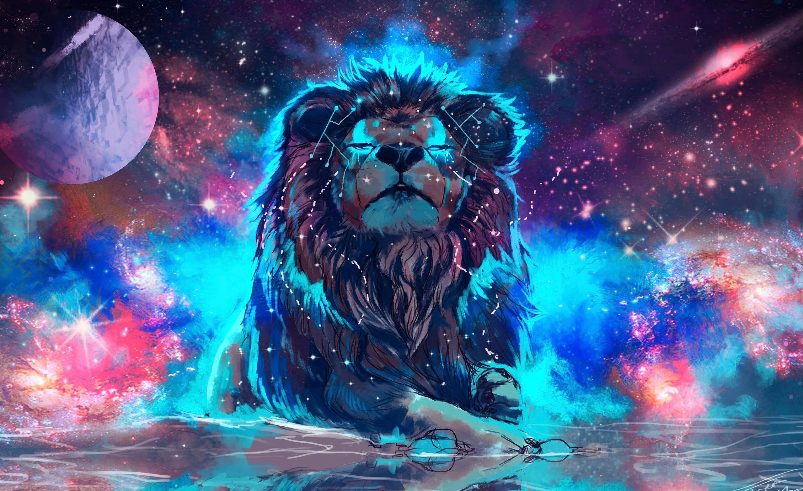 Leu galactic cyan Fundal