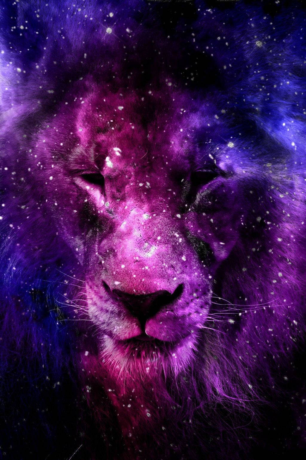 Leu galactic noapte violet Fundal