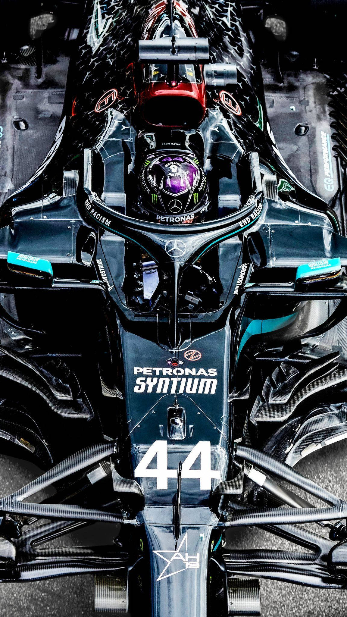 Lewis Hamilton vedere de deasupra Fundal