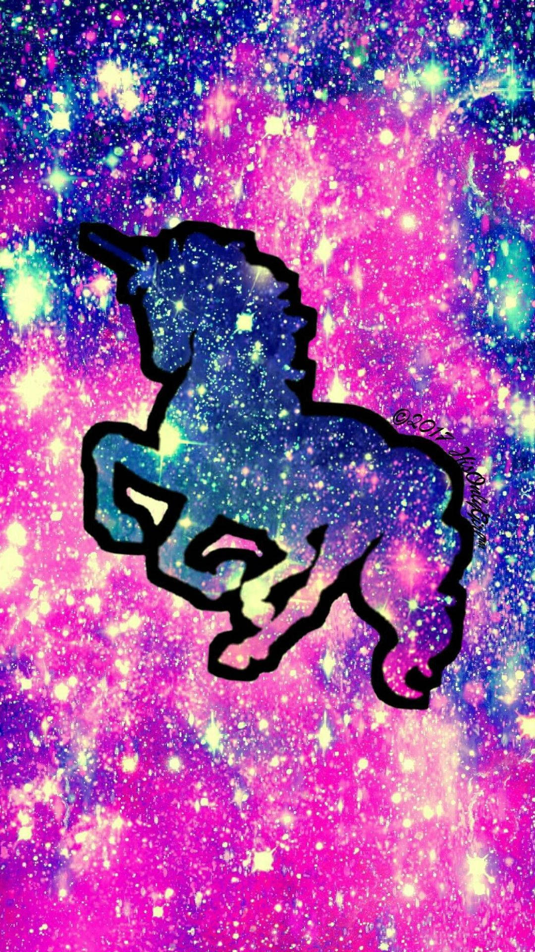 Licornă în galaxie drăguță Fundal