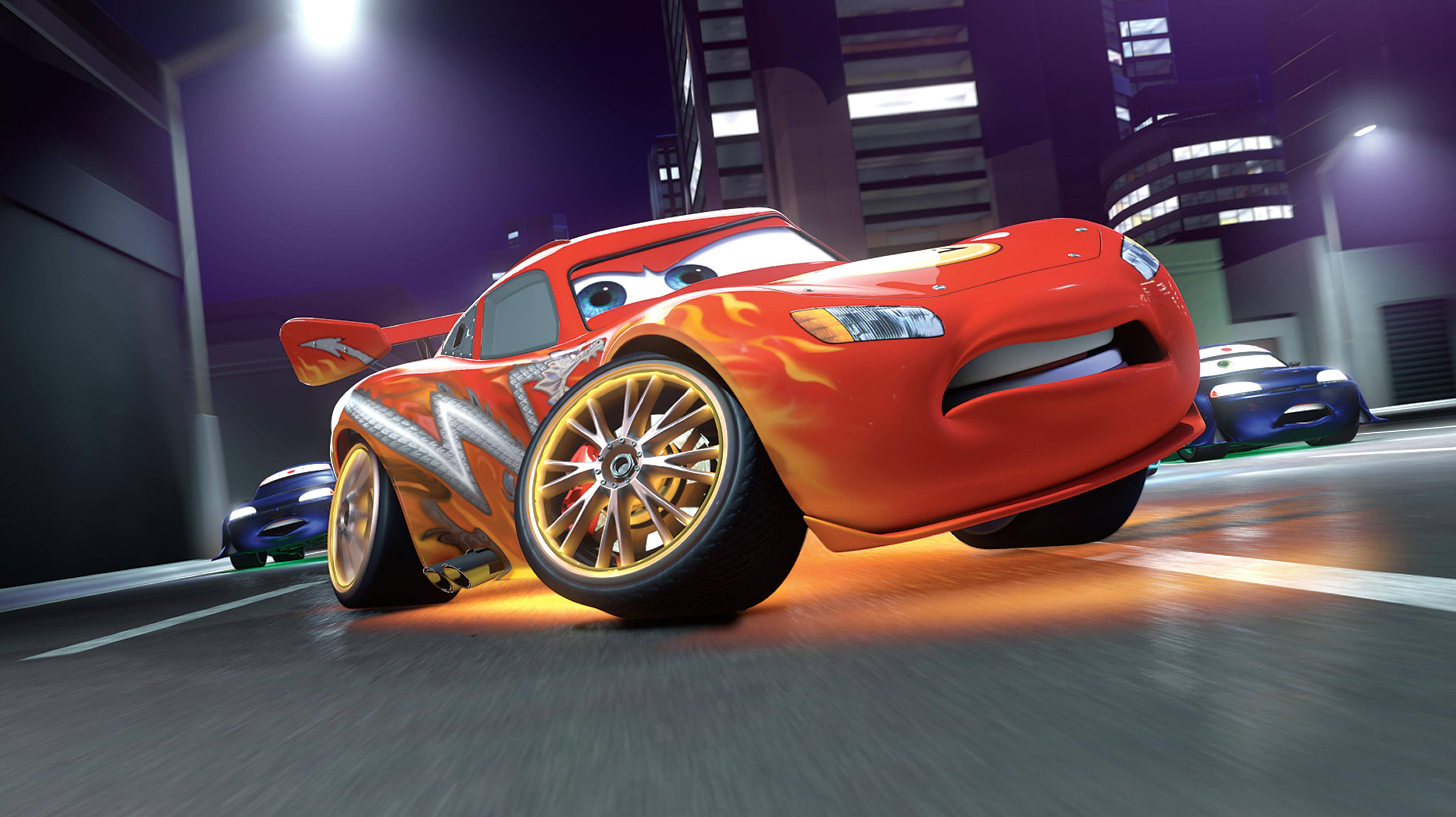Lightning McQueen Disney 4K Ultra Wide Cursa Fundal