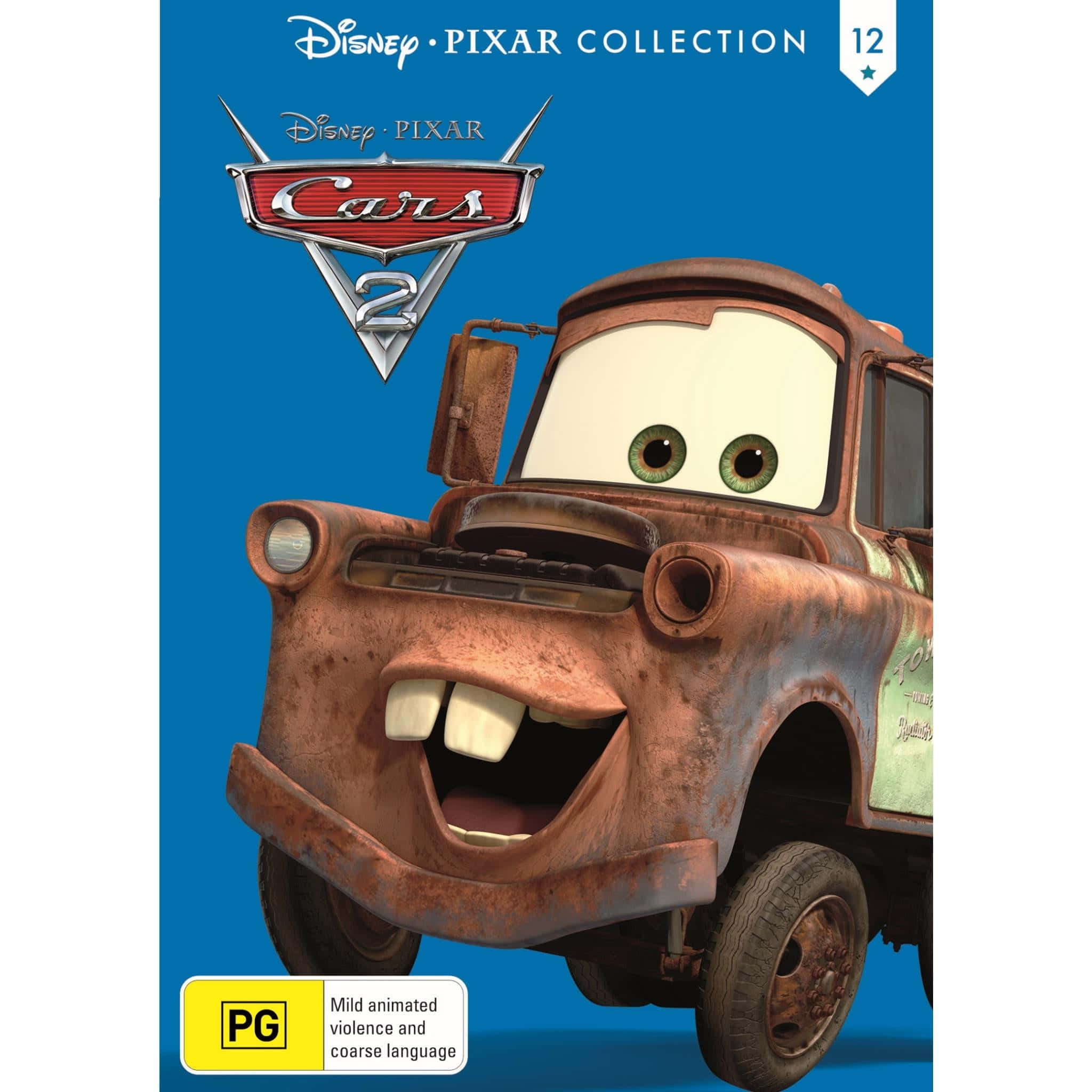 Lightning McQueen și Mater în cursă pe autostradă în Cars 2 Fundal
