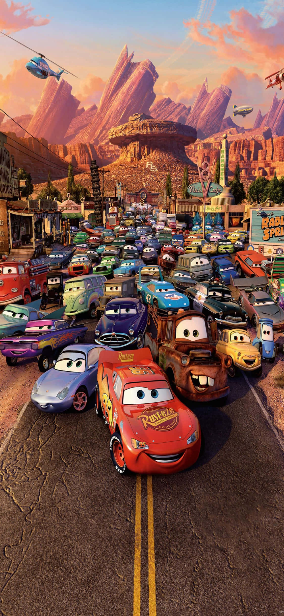 Lightning McQueen și prietenii – Fundal iPhone X Cars Fundal