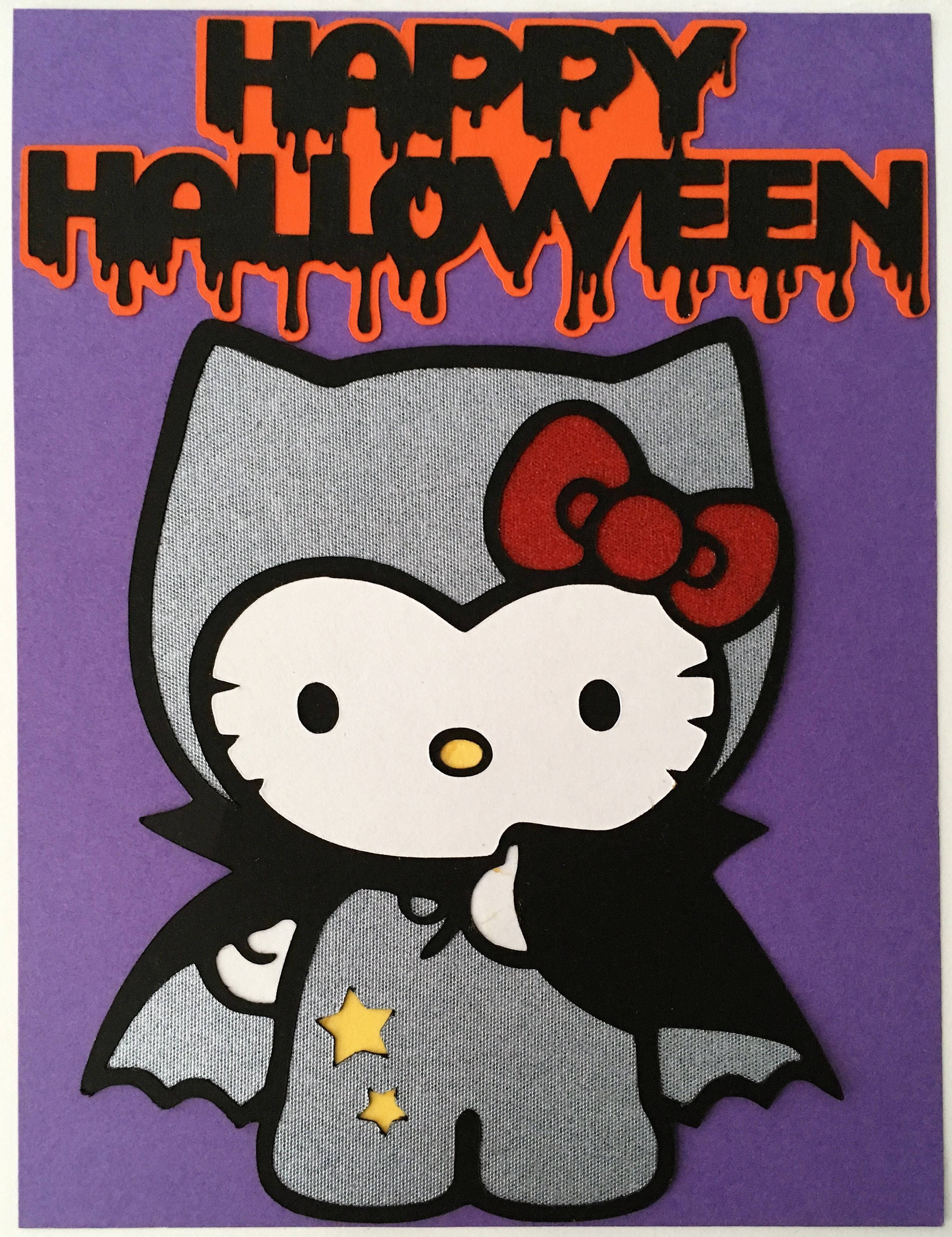 Liliac Gri Hello Kitty de Halloween Fundal