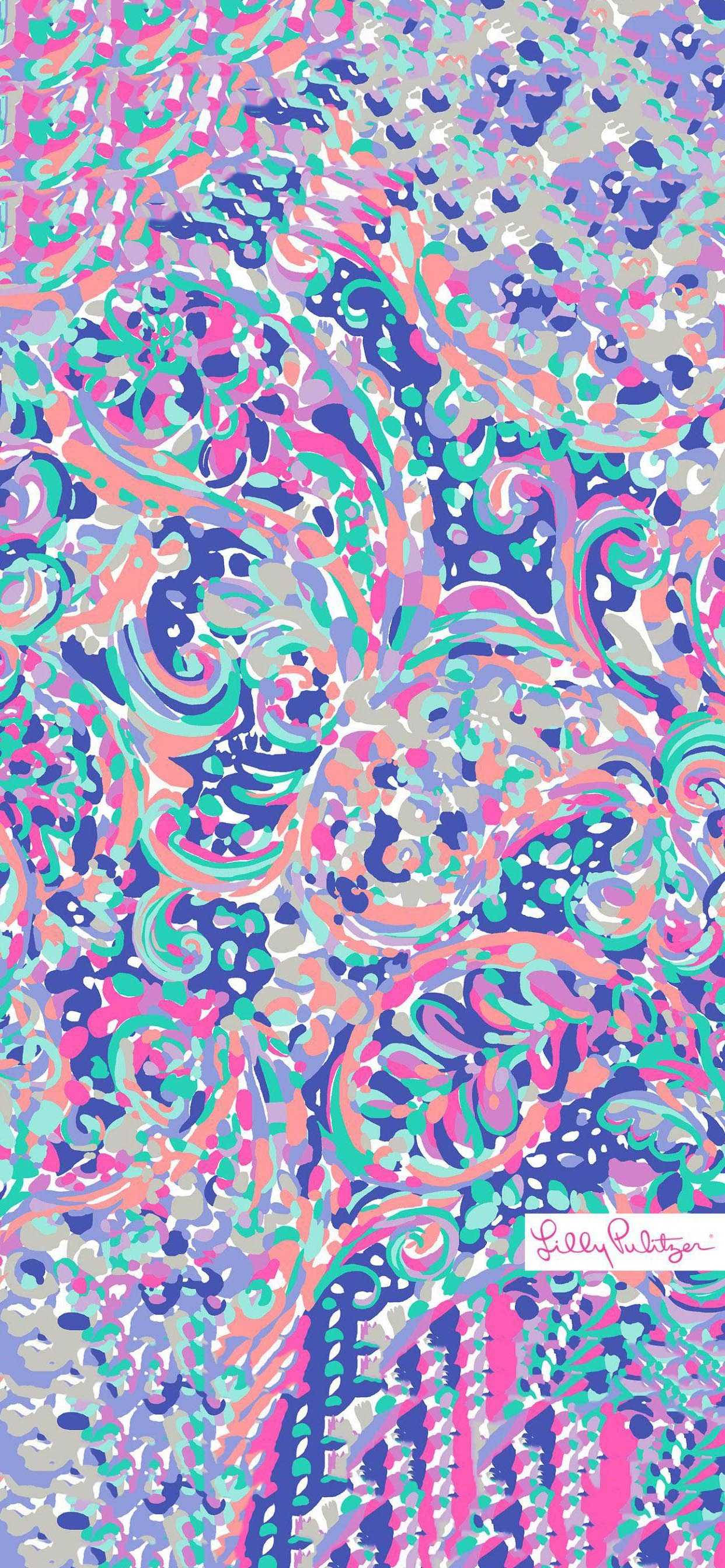 Lilly Pulitzer Artă Abstractă Purpuriu Fundal