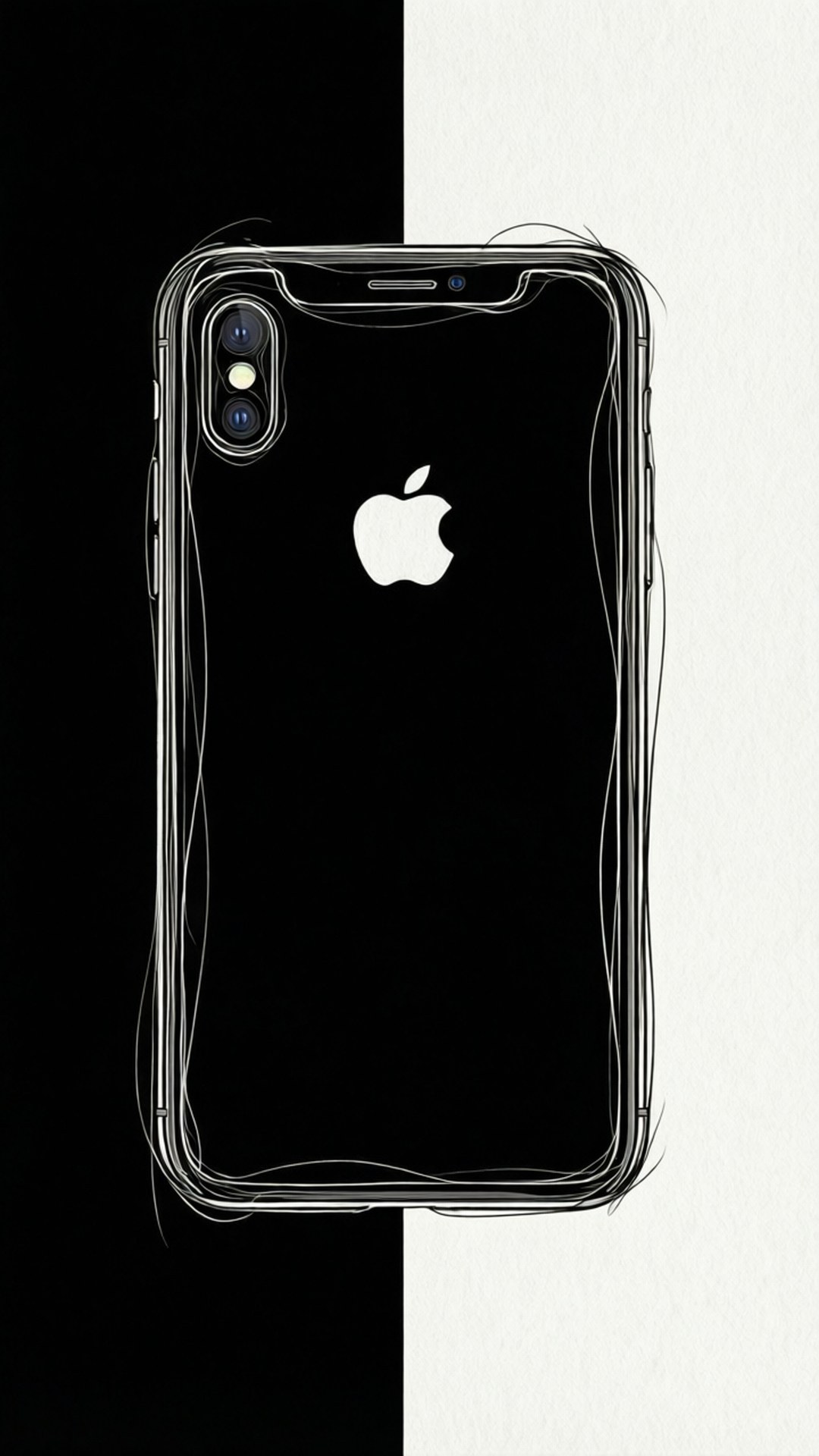 Linie Artă iPhone XR Fundal