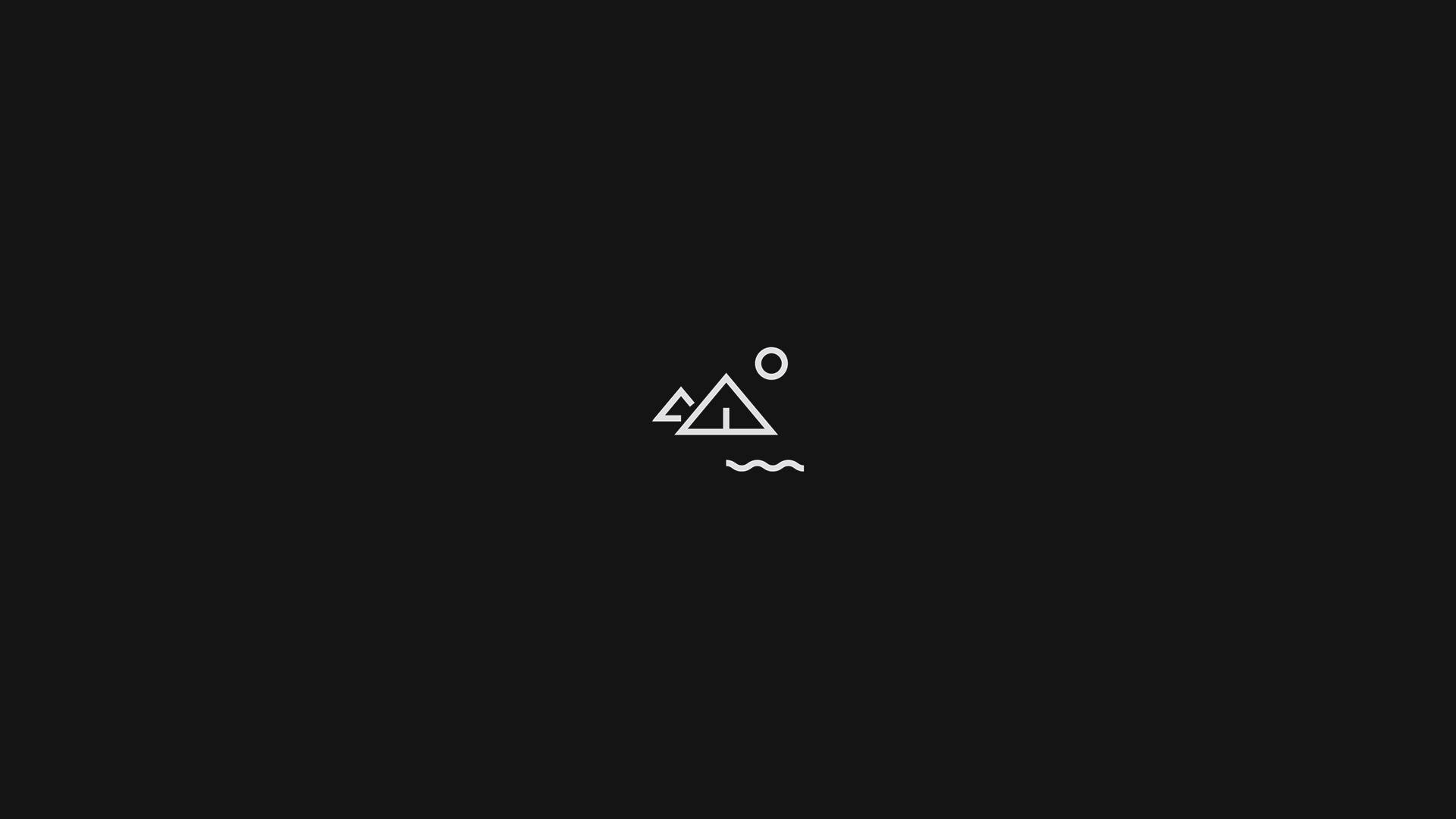 Linie artistică minimalistă de munte pentru laptop Fundal