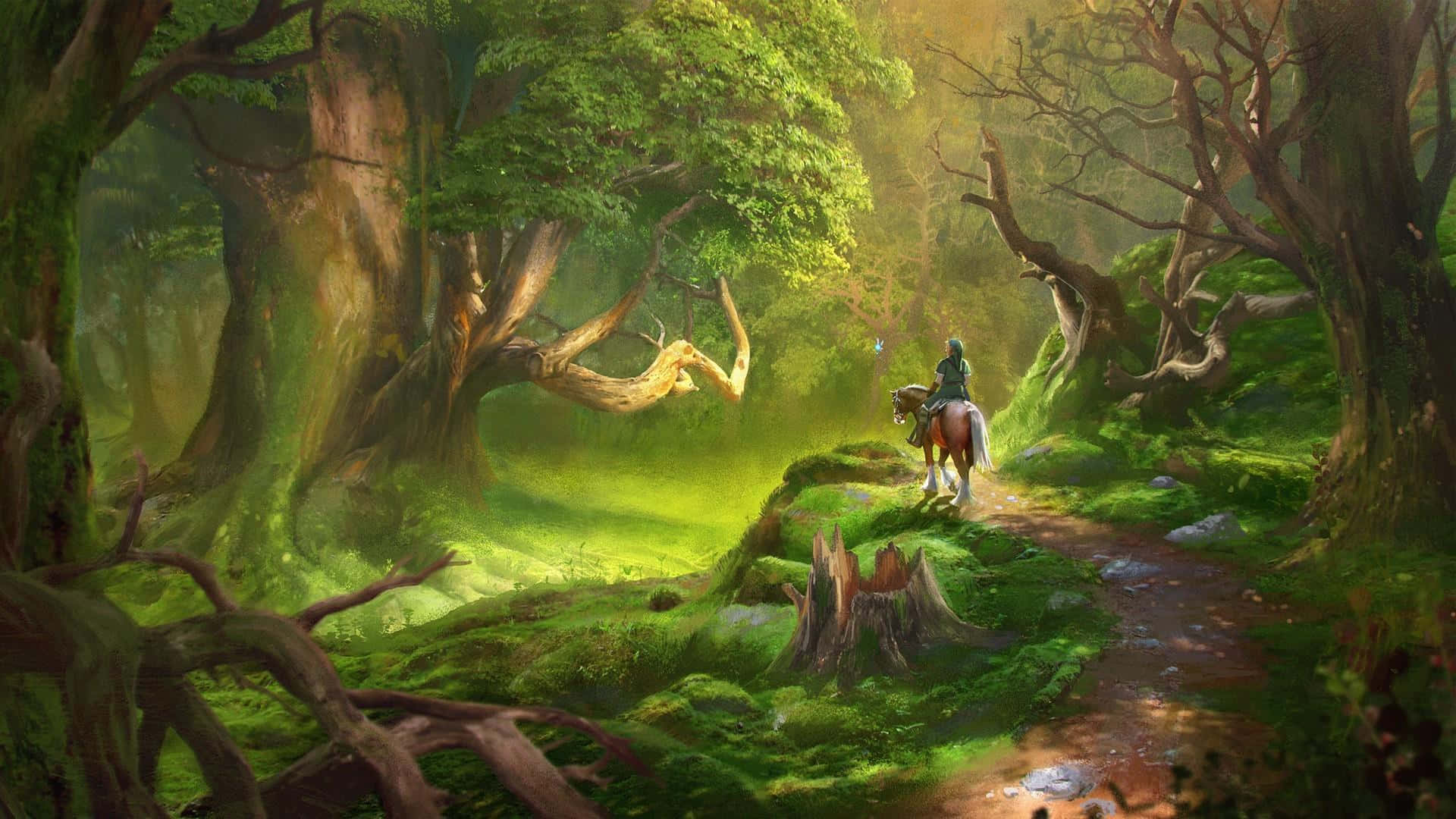 Link, curajosul erou al timpului din Legend of Zelda Fundal