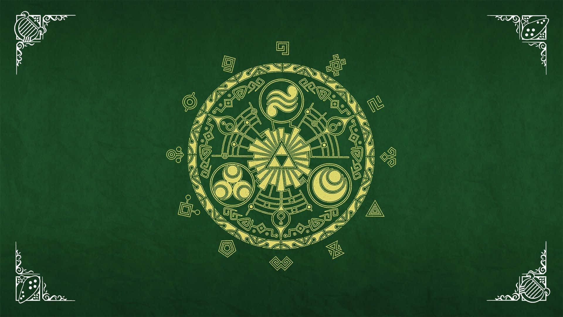 Link pregătit să înfrunte dușmanii în lumea The Legend Of Zelda Fundal