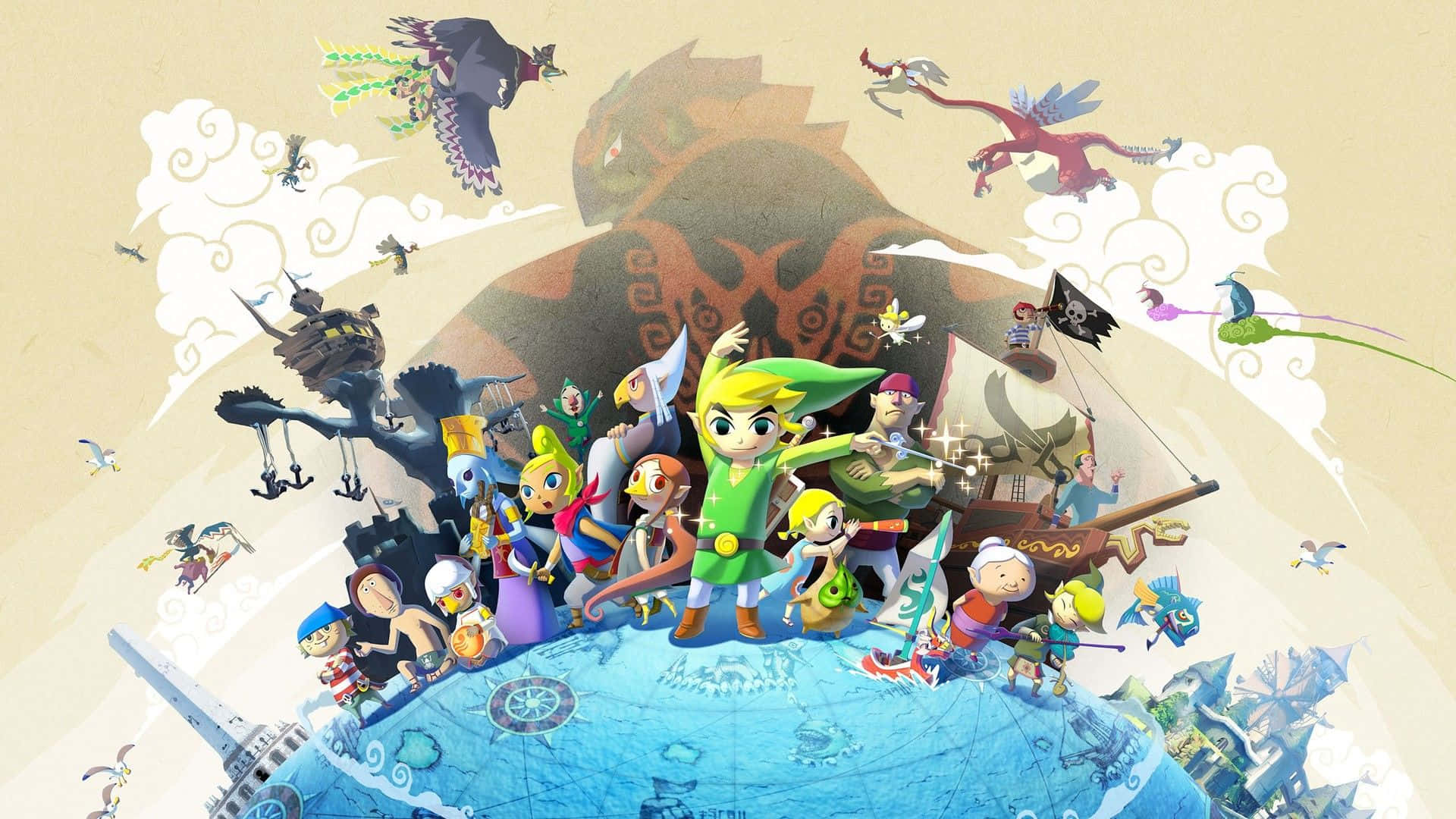Link se pregătește de aventură Fundal