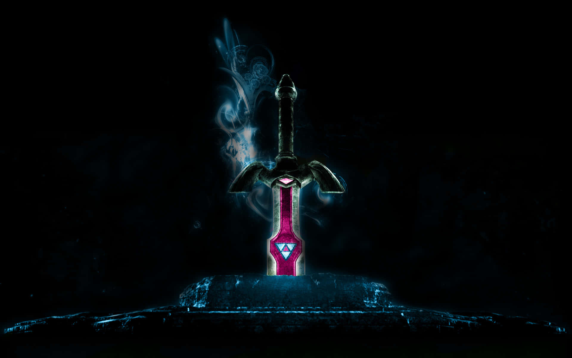 Link traversează tărâmul Hyrule în Legend of Zelda Fundal