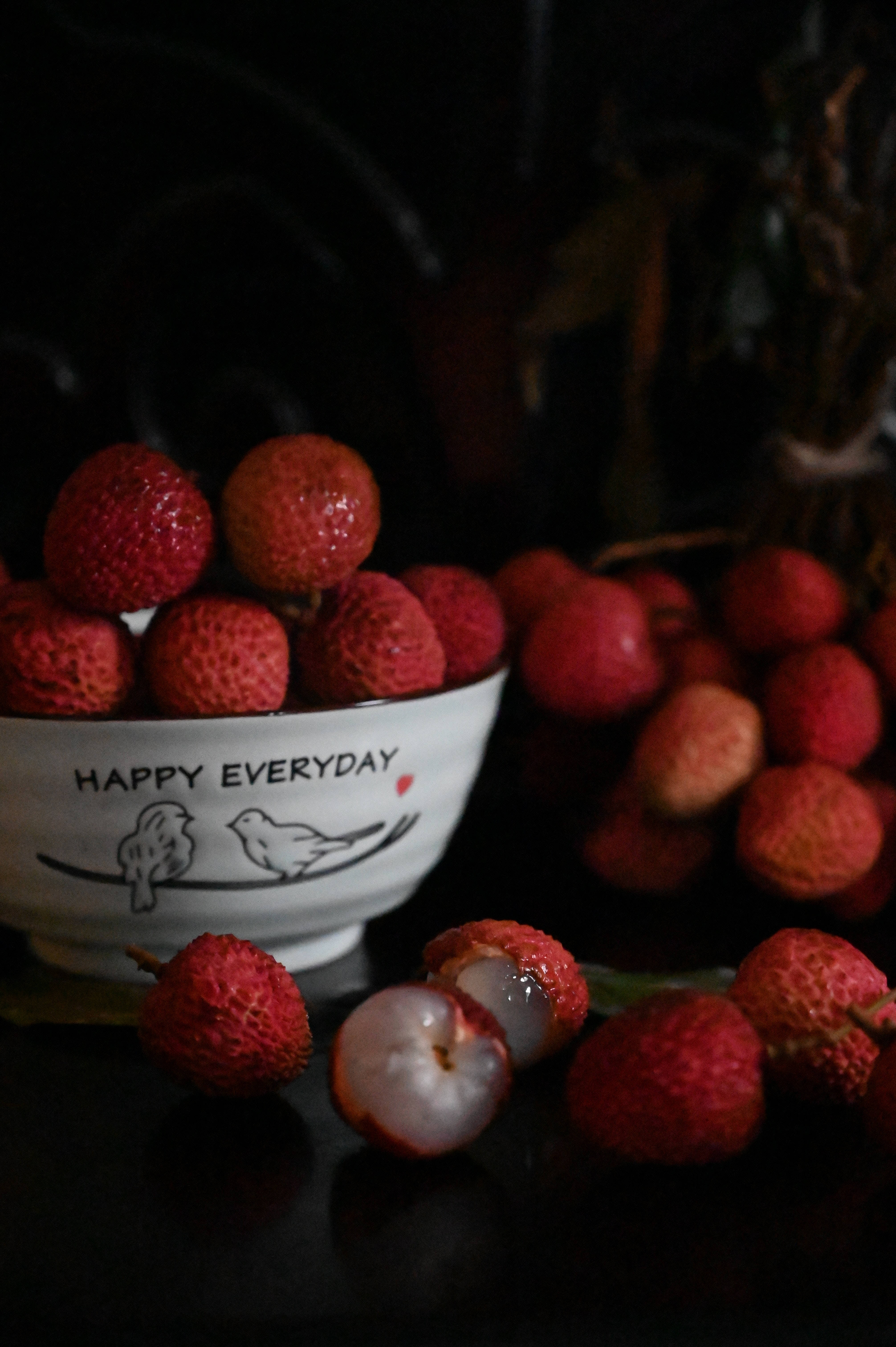 Litchi roșu închis Fundal