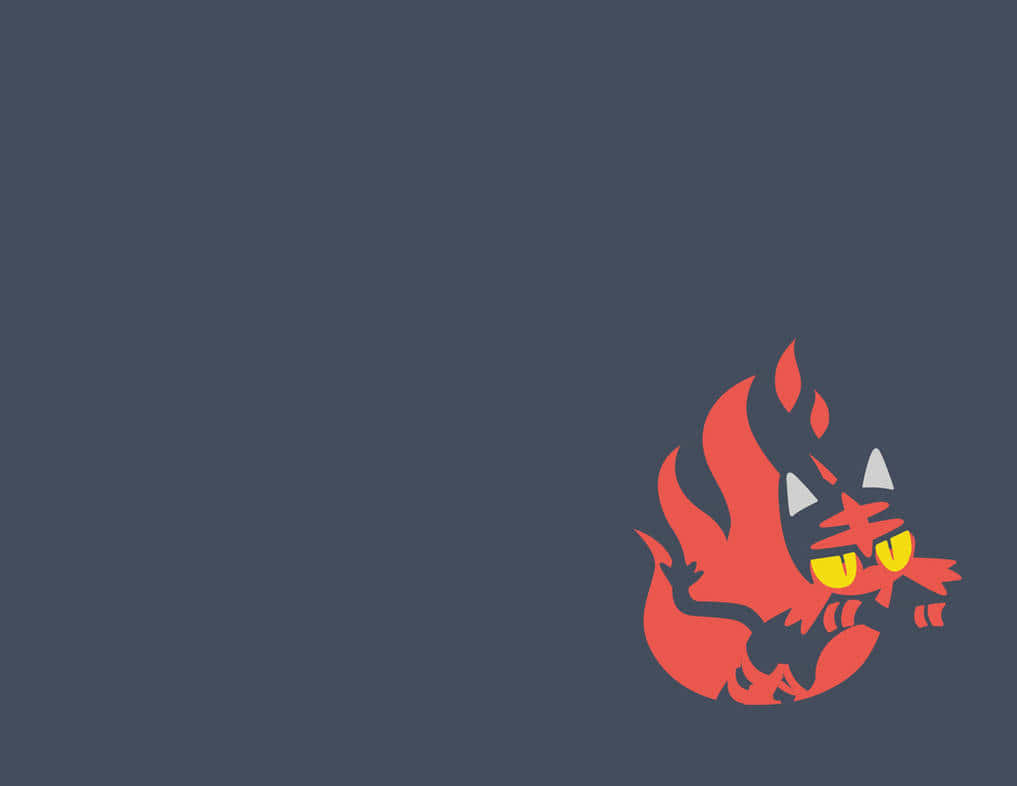 Litten cu grafică de foc Fundal