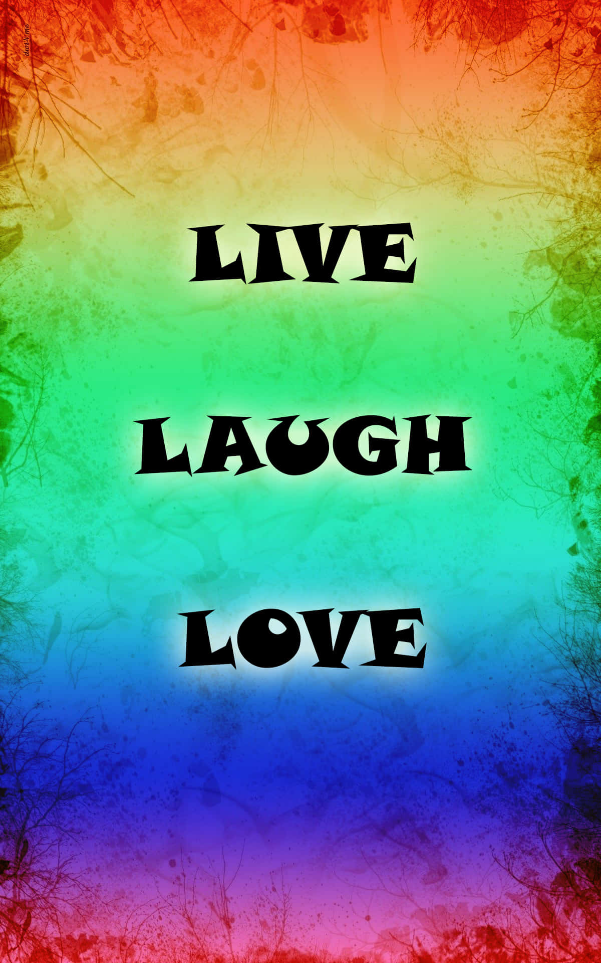 live laugh love - rainbow rainbow Fundal