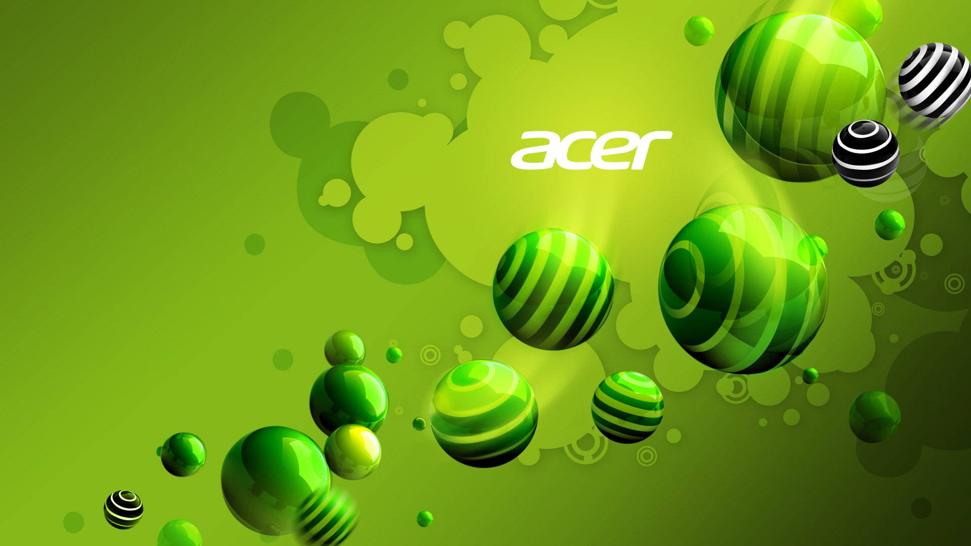 Logo Acer vibrant în alb și verde Fundal