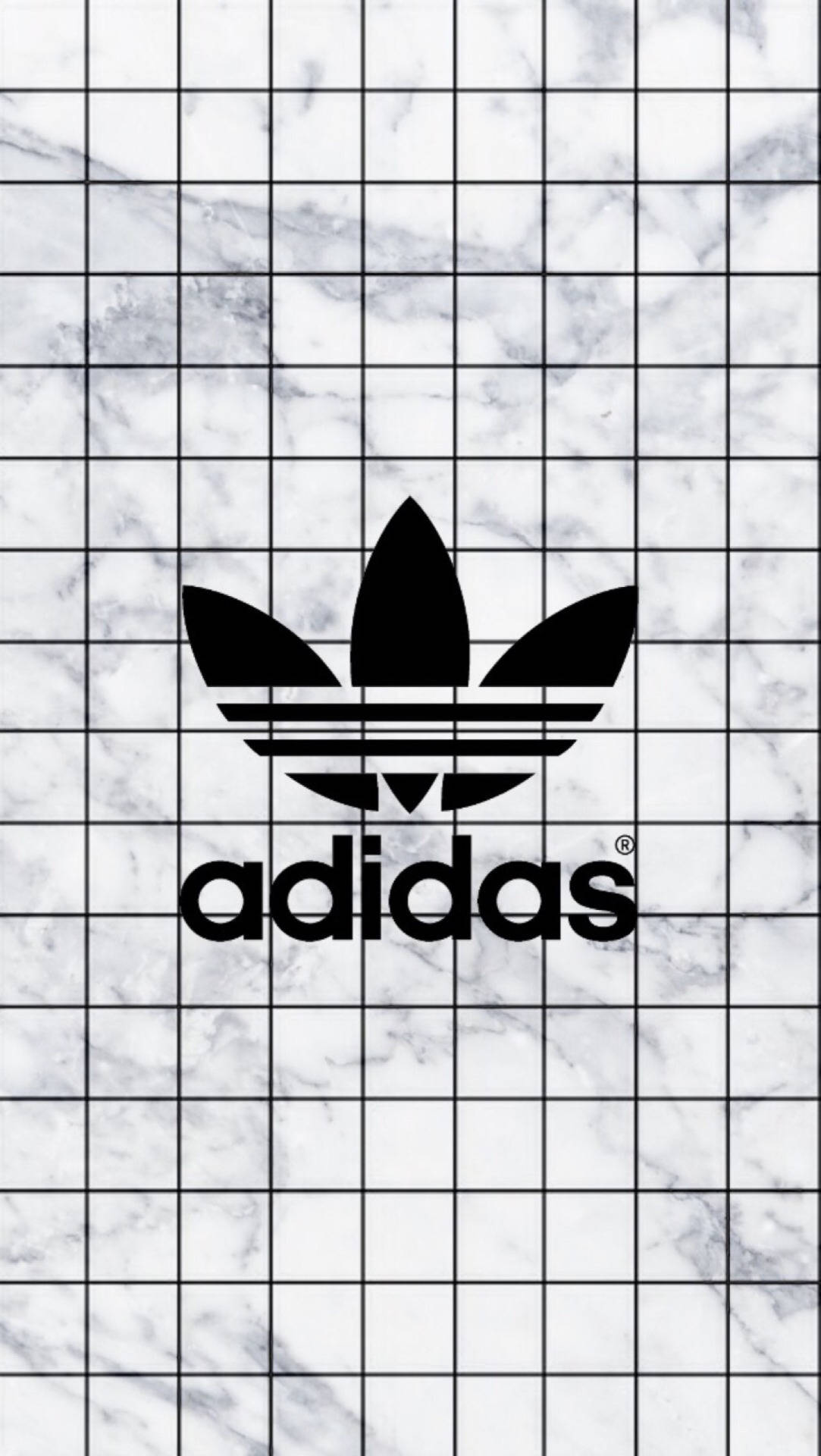 Logo Adidas pe Marmură Albă, Estetică Tumblr Fundal