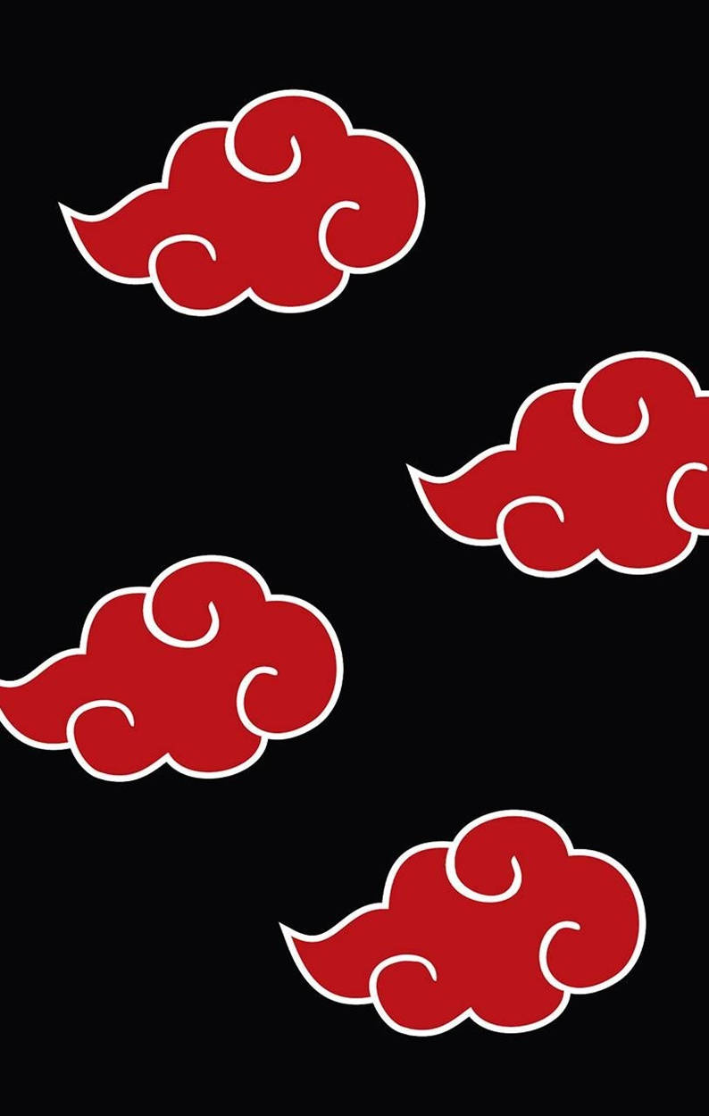Logo Akatsuki Bold - Simbolul Puternicii Clanuri Shinobi Fundal