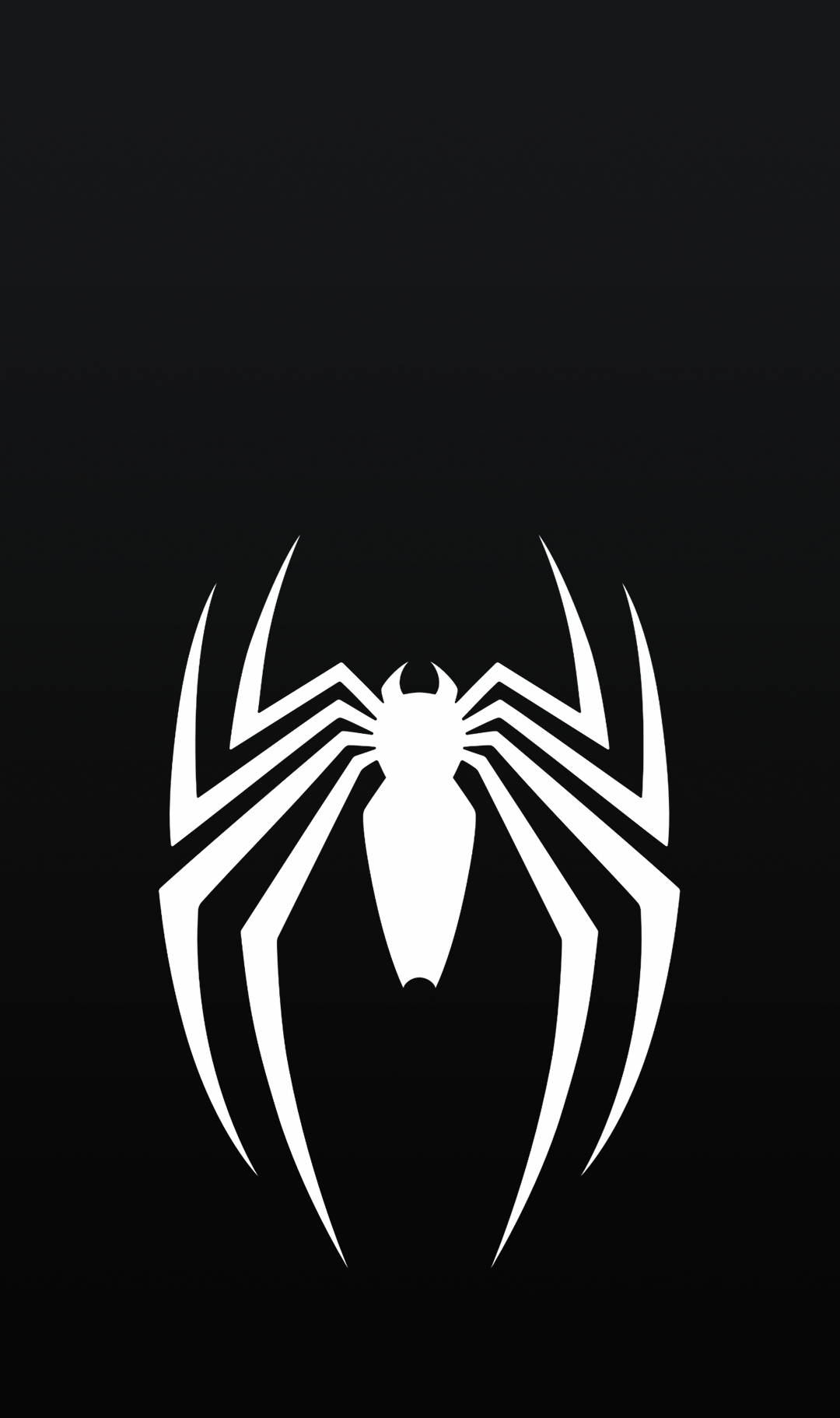 Logo alb Spider Man pe iPhone negru Fundal
