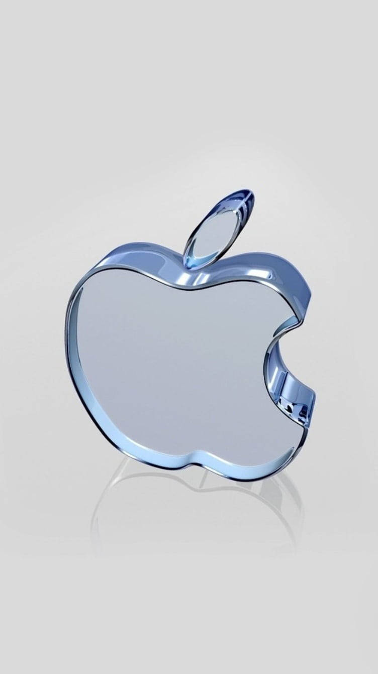 Logo Apple 3D din sticlă pentru iPhone Fundal