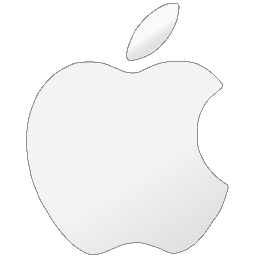 Logo Apple Argintiu Pe Fundal Teal Fundal