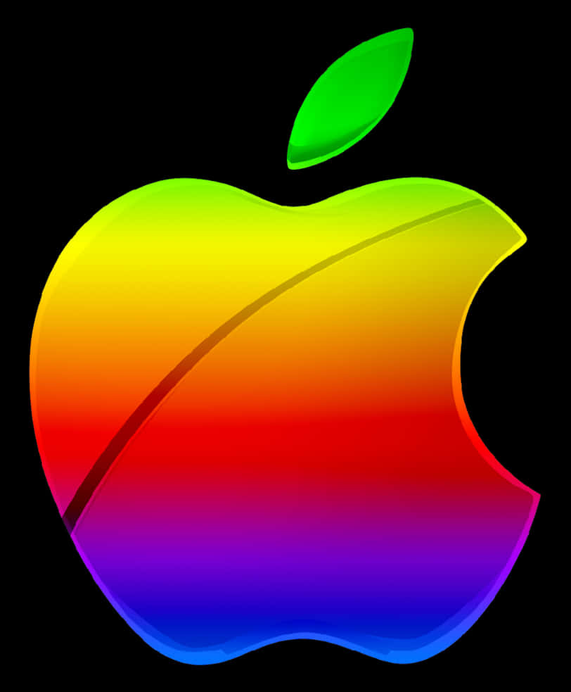 Logo Apple Colorat Fundal