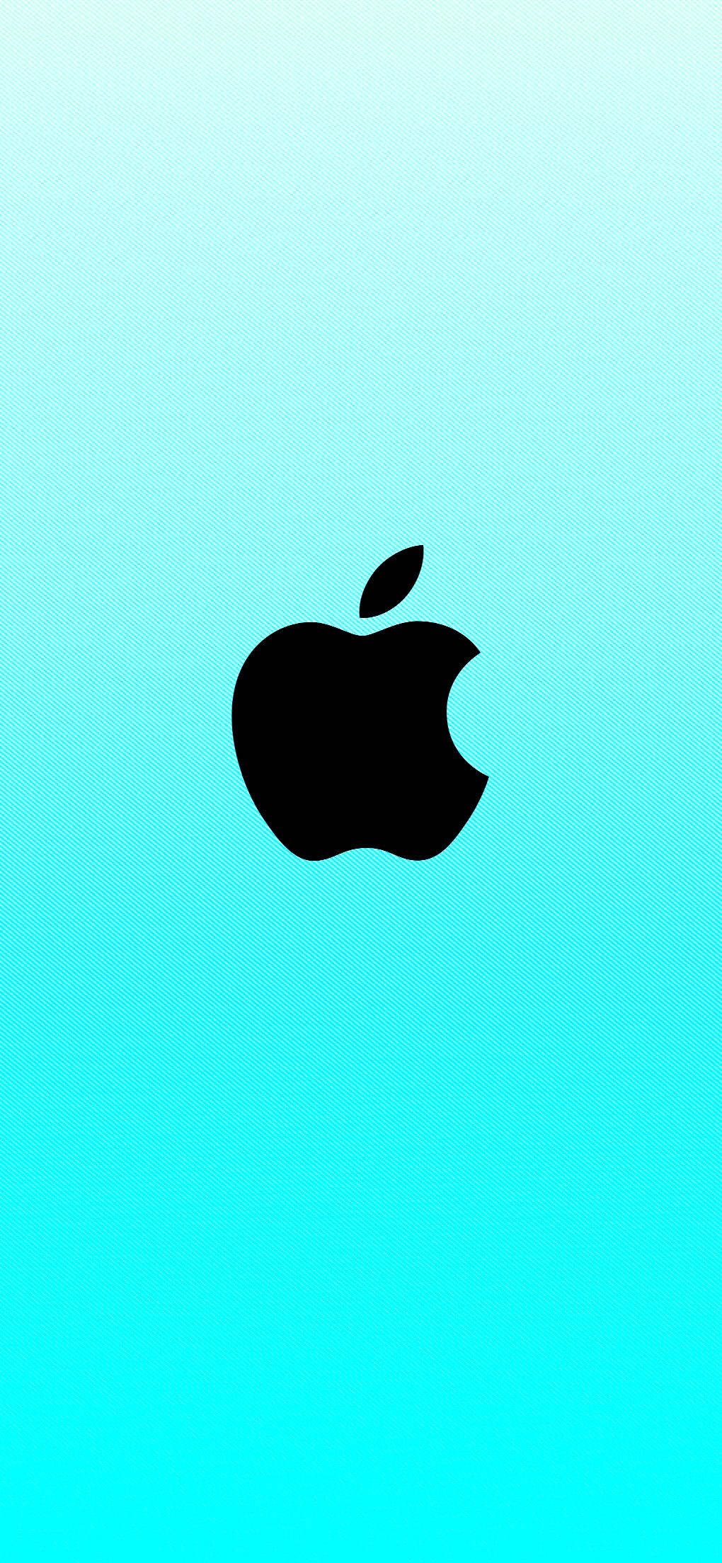 Logo Apple Cyan Albastru Fundal