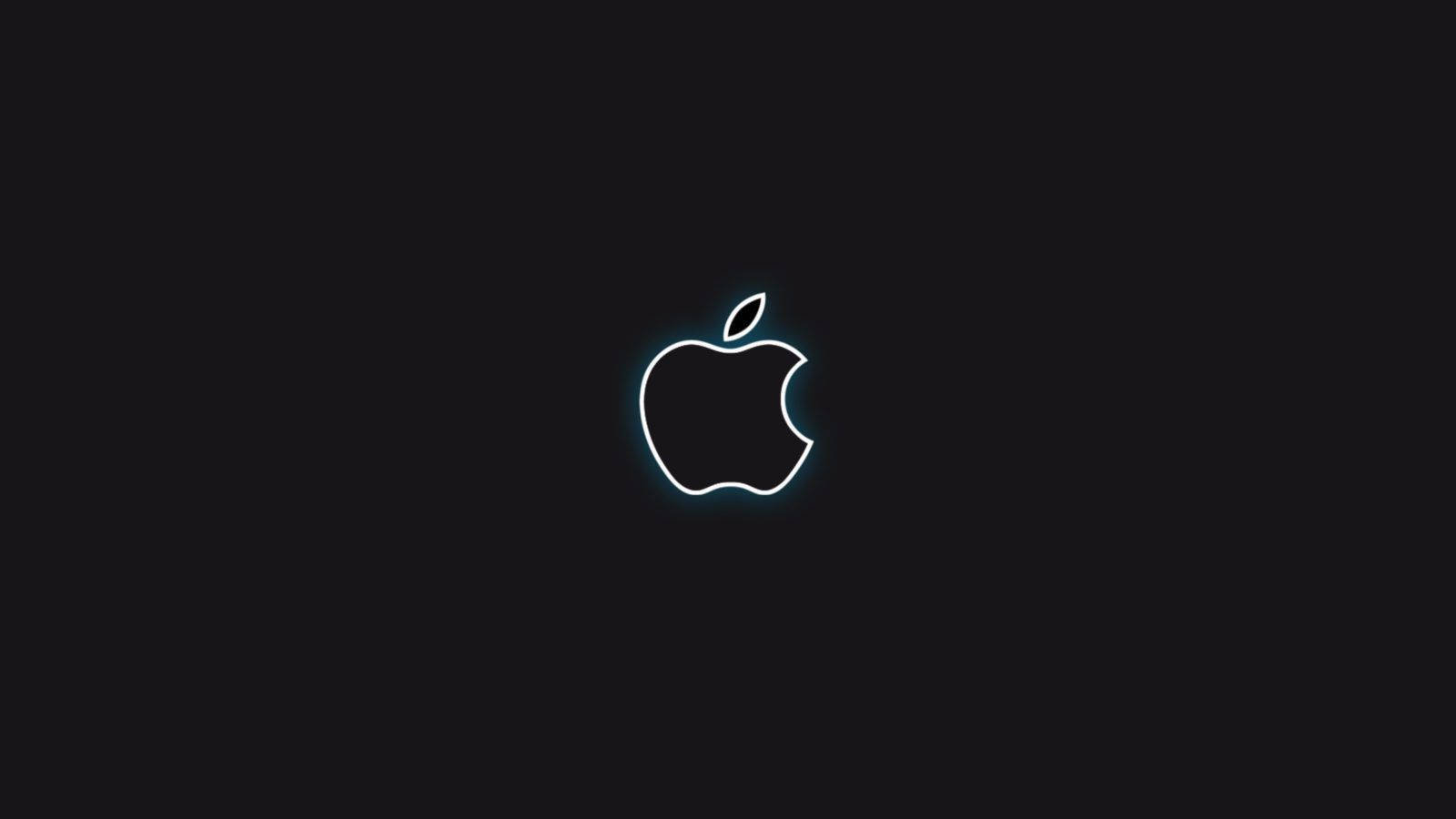 Logo Apple Negru Fundal Negru Fundal