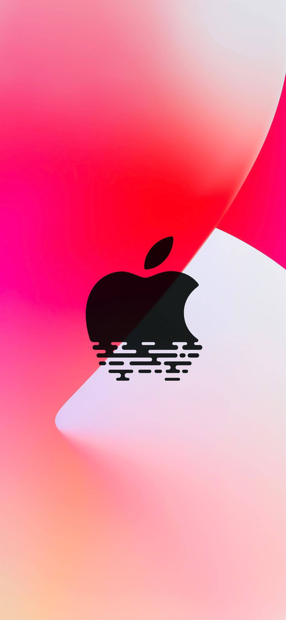 Logo Apple Roșu pe iPhone 12 Fundal
