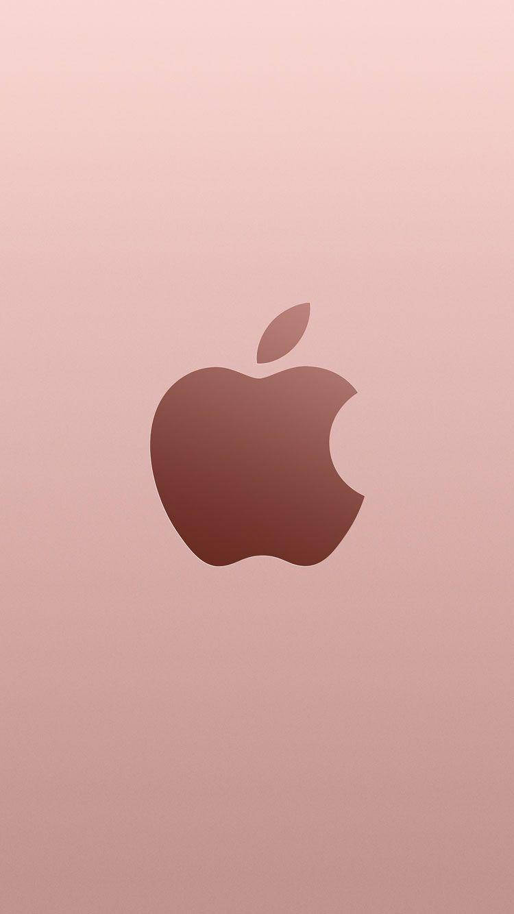 Logo Apple Roz Auriu iPhone SE Fundal