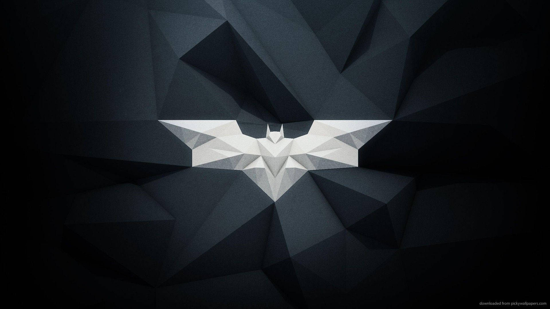 Logo Batman artă poligonală Fundal