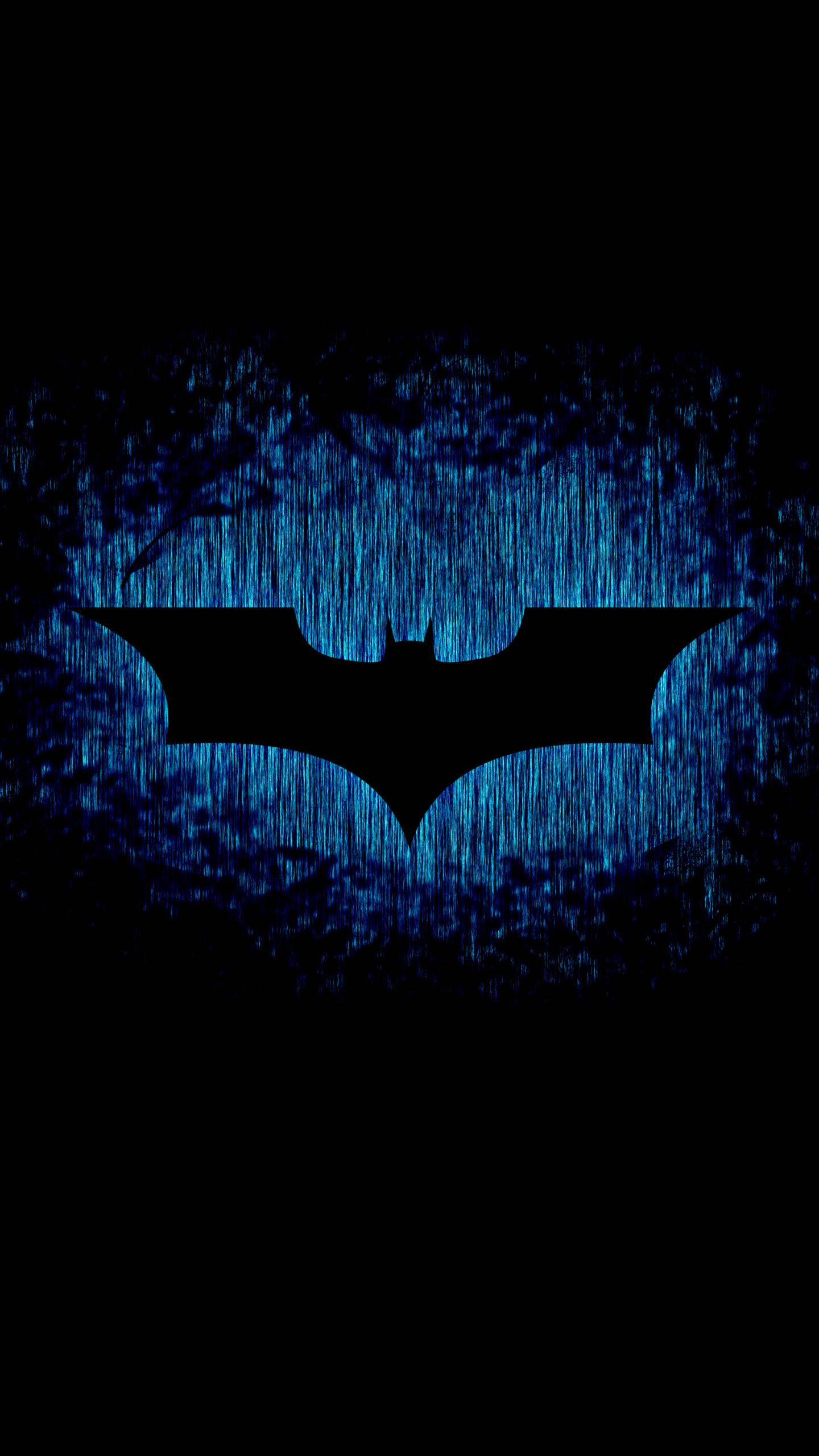 Logo Batman cu strălucire albastră Fundal