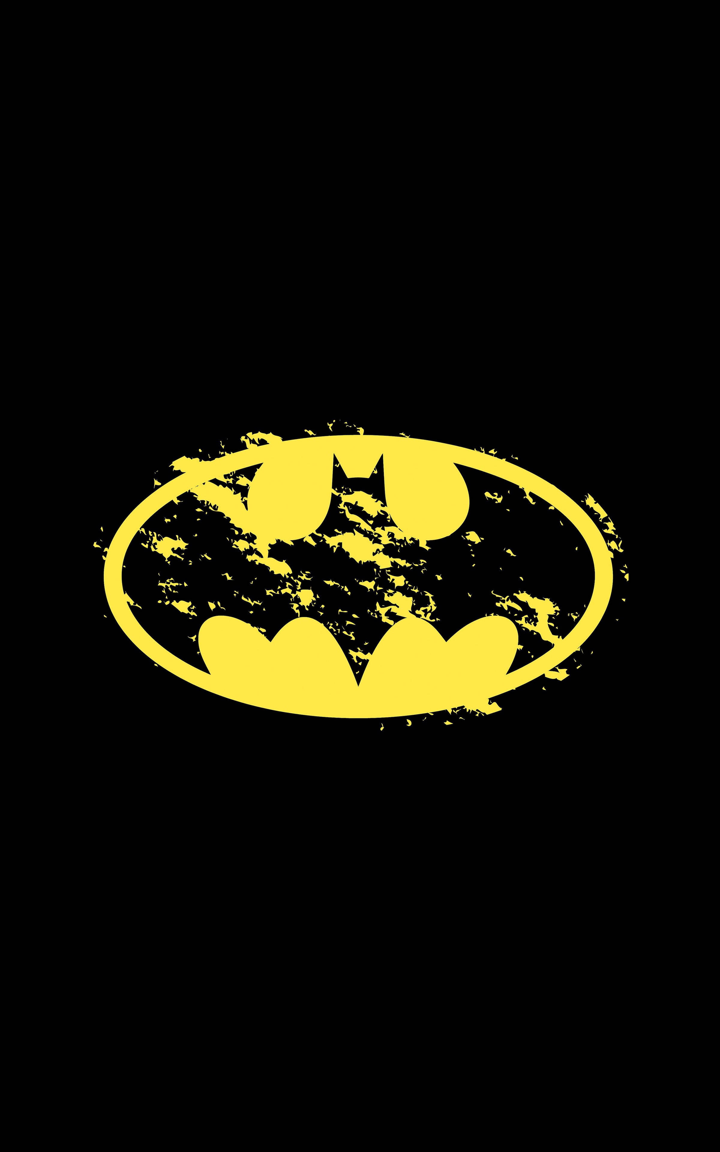 Logo Batman Galben Uzat iPhone Fundal