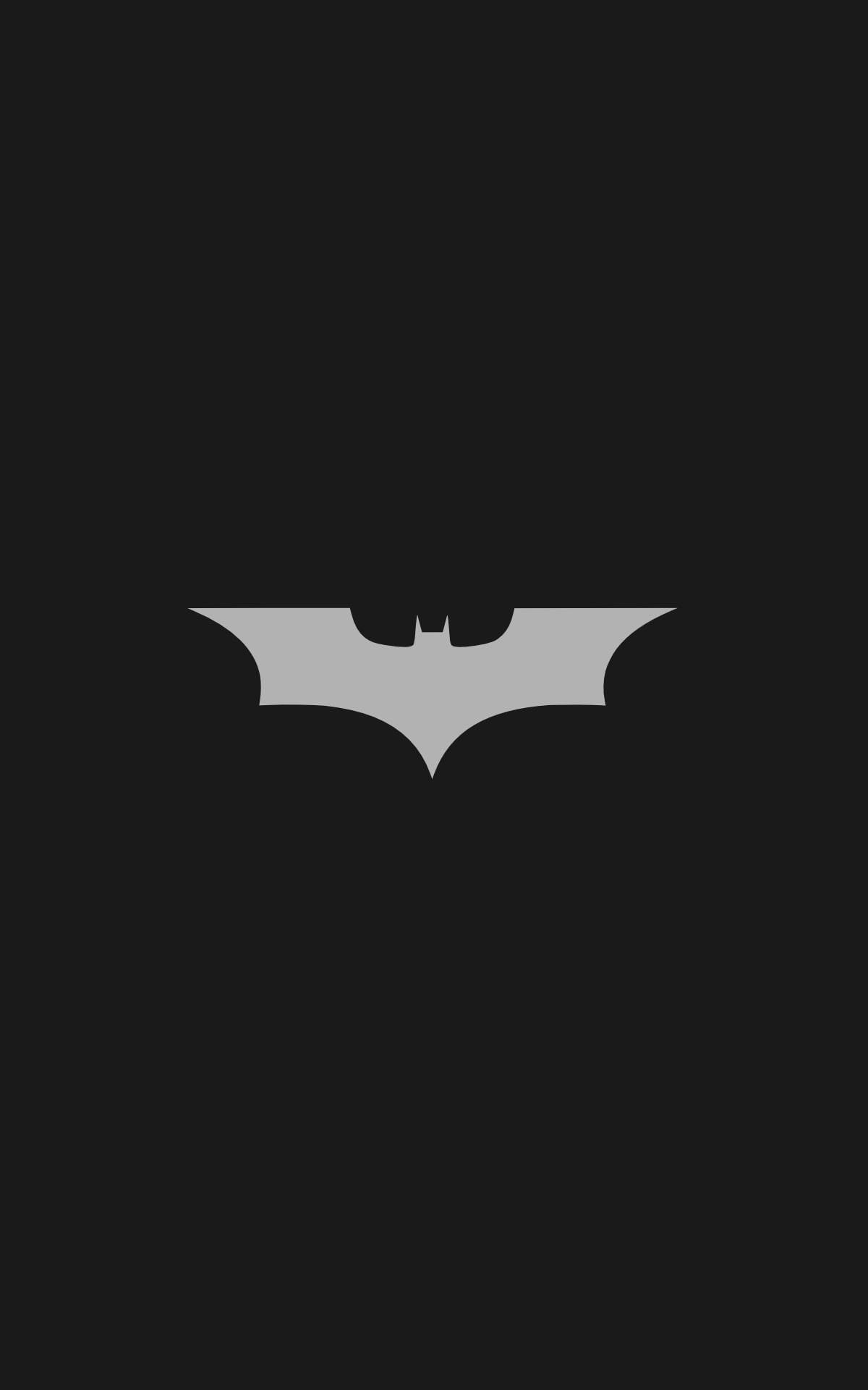 Logo Batman Minimalist Gri iPhone Fundal
