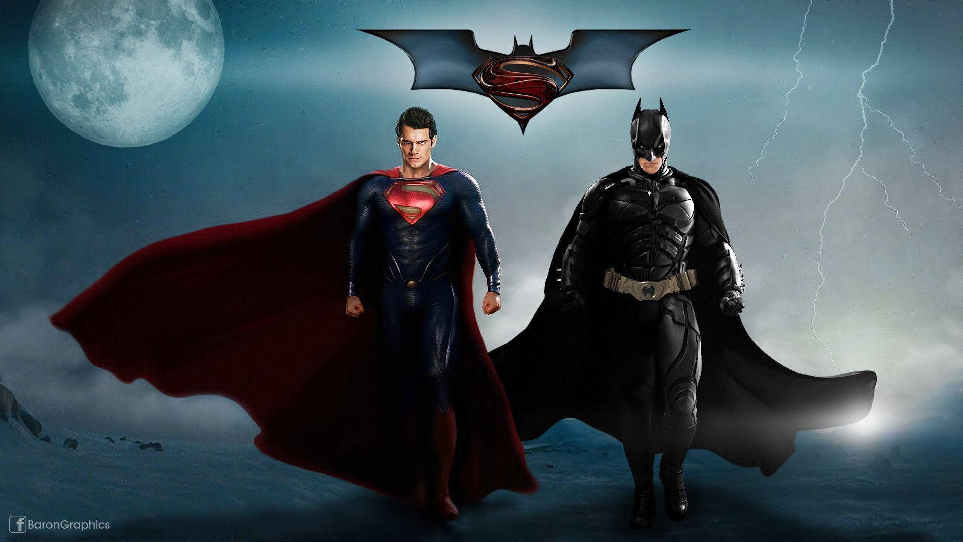 Logo Batman și Superman Fundal
