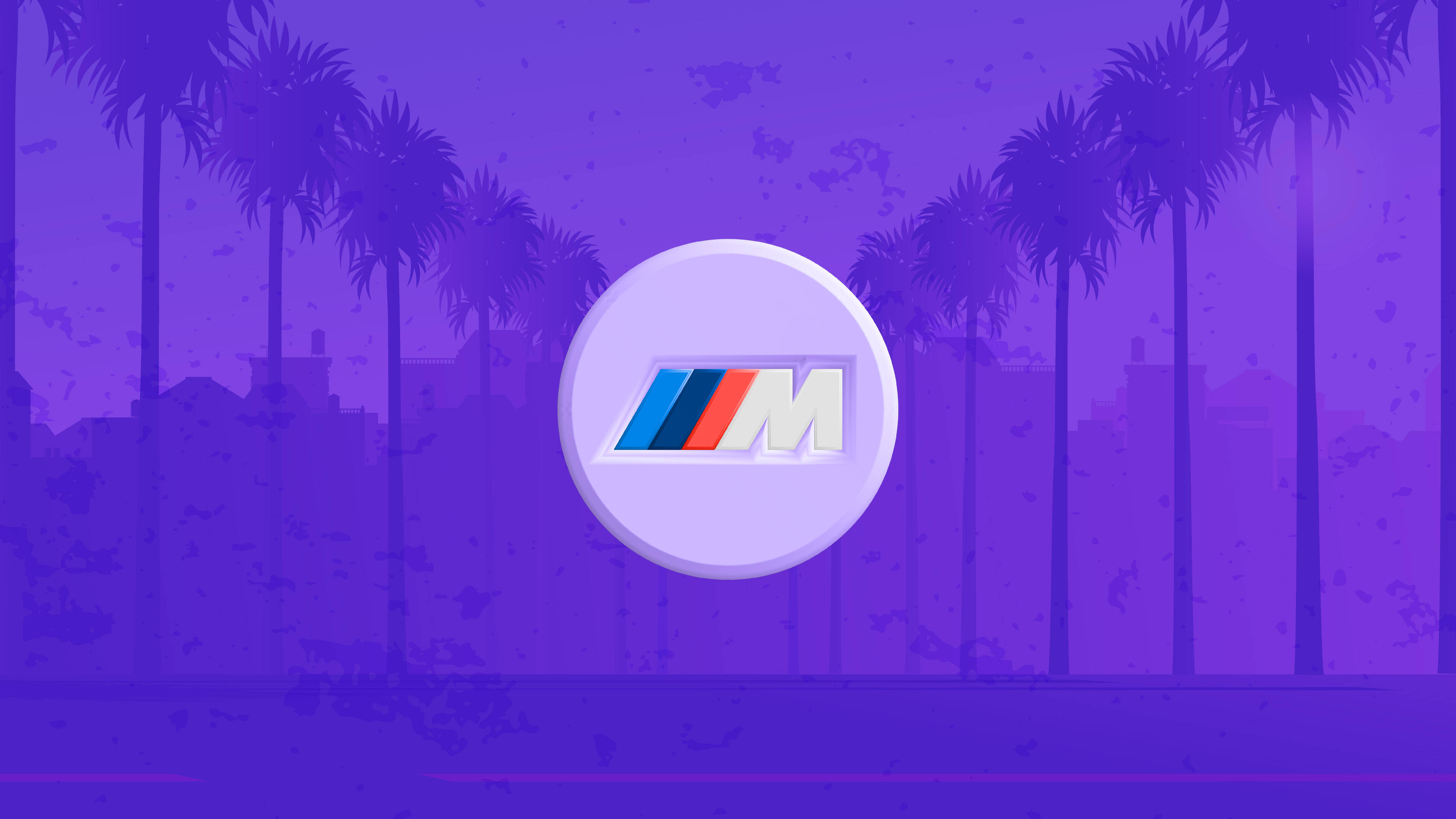 Logo BMW M cu palmieri mov Fundal