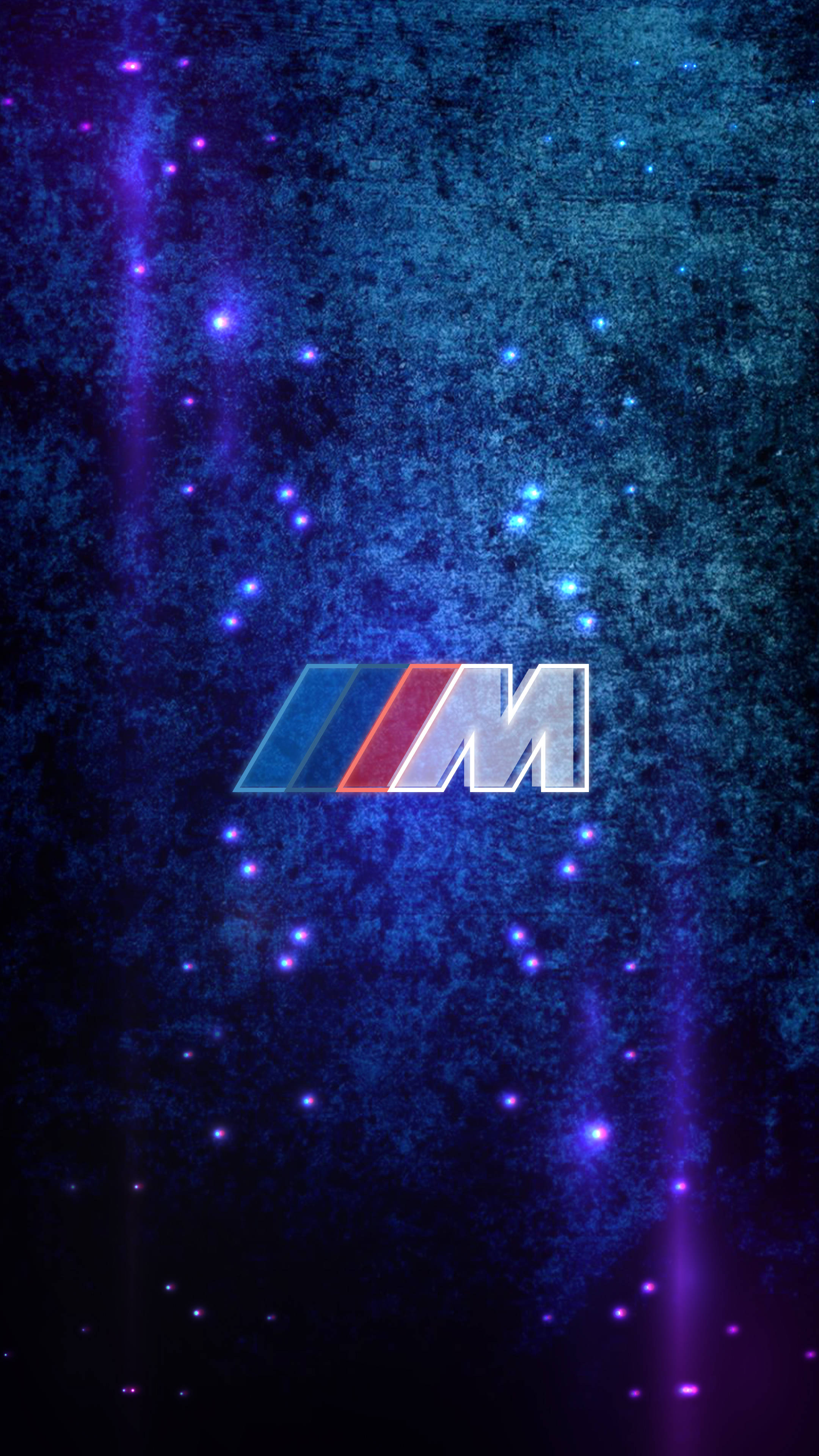 Logo BMW M în albastru și violet sclipitor Fundal