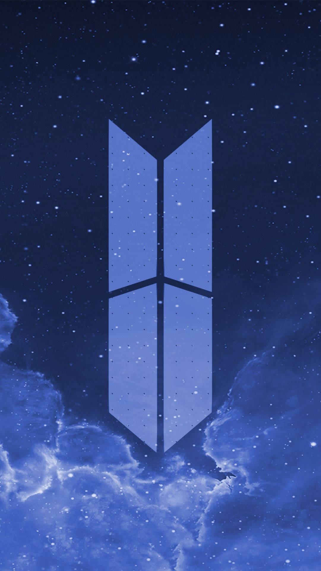 Logo BTS albastru Fundal
