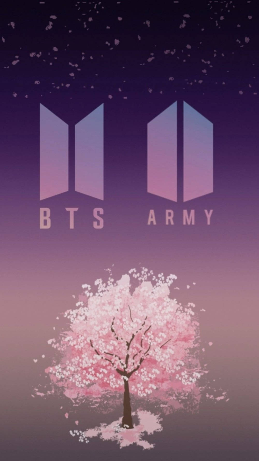 Logo BTS ARMY mov estetic Fundal