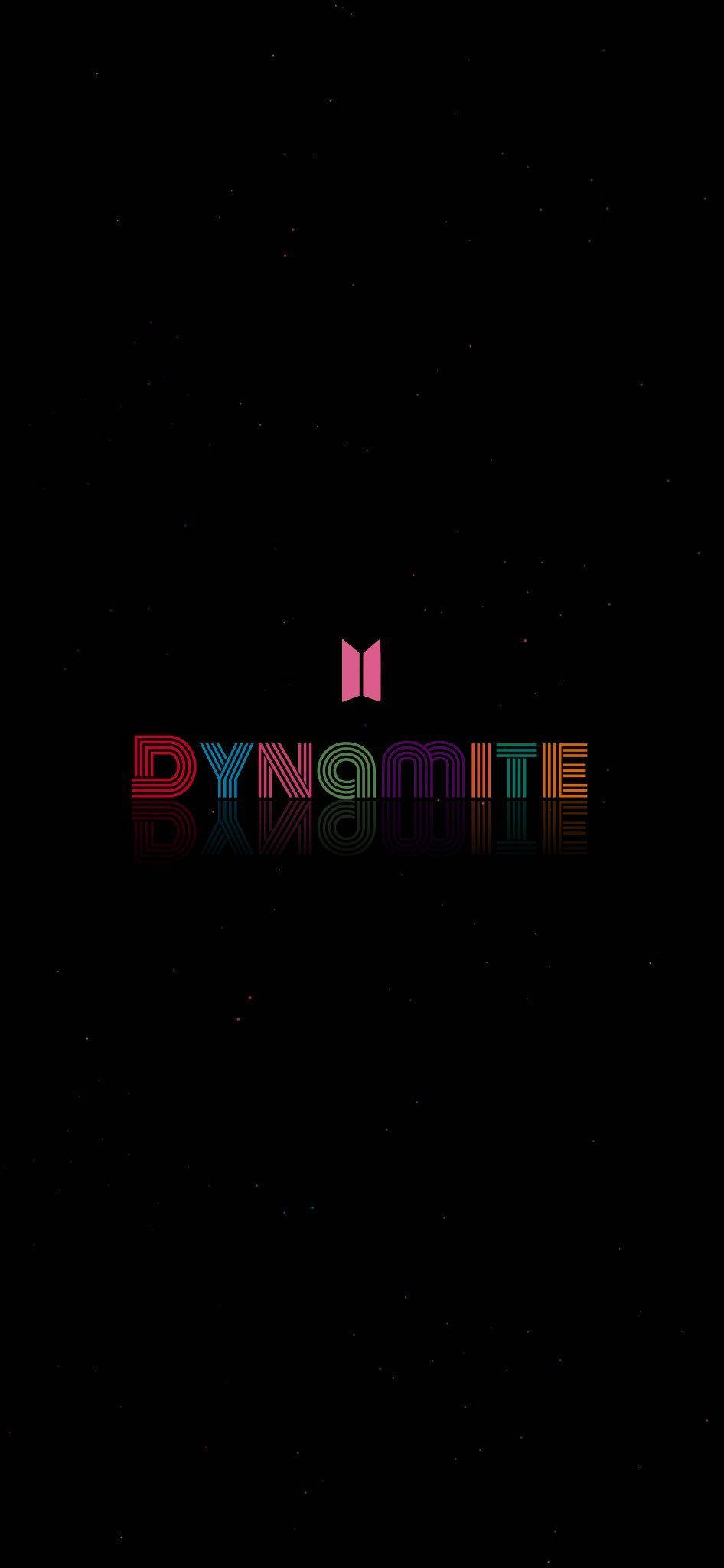 Logo BTS Dynamite Negru Simplu Fundal