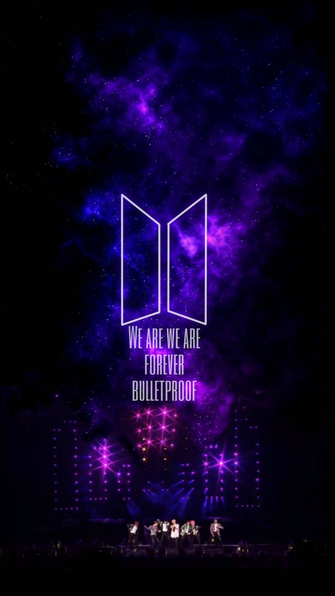 Logo BTS Forever Bulletproof Fundal