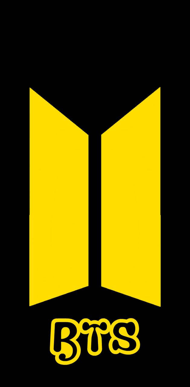 Logo BTS galben Fundal