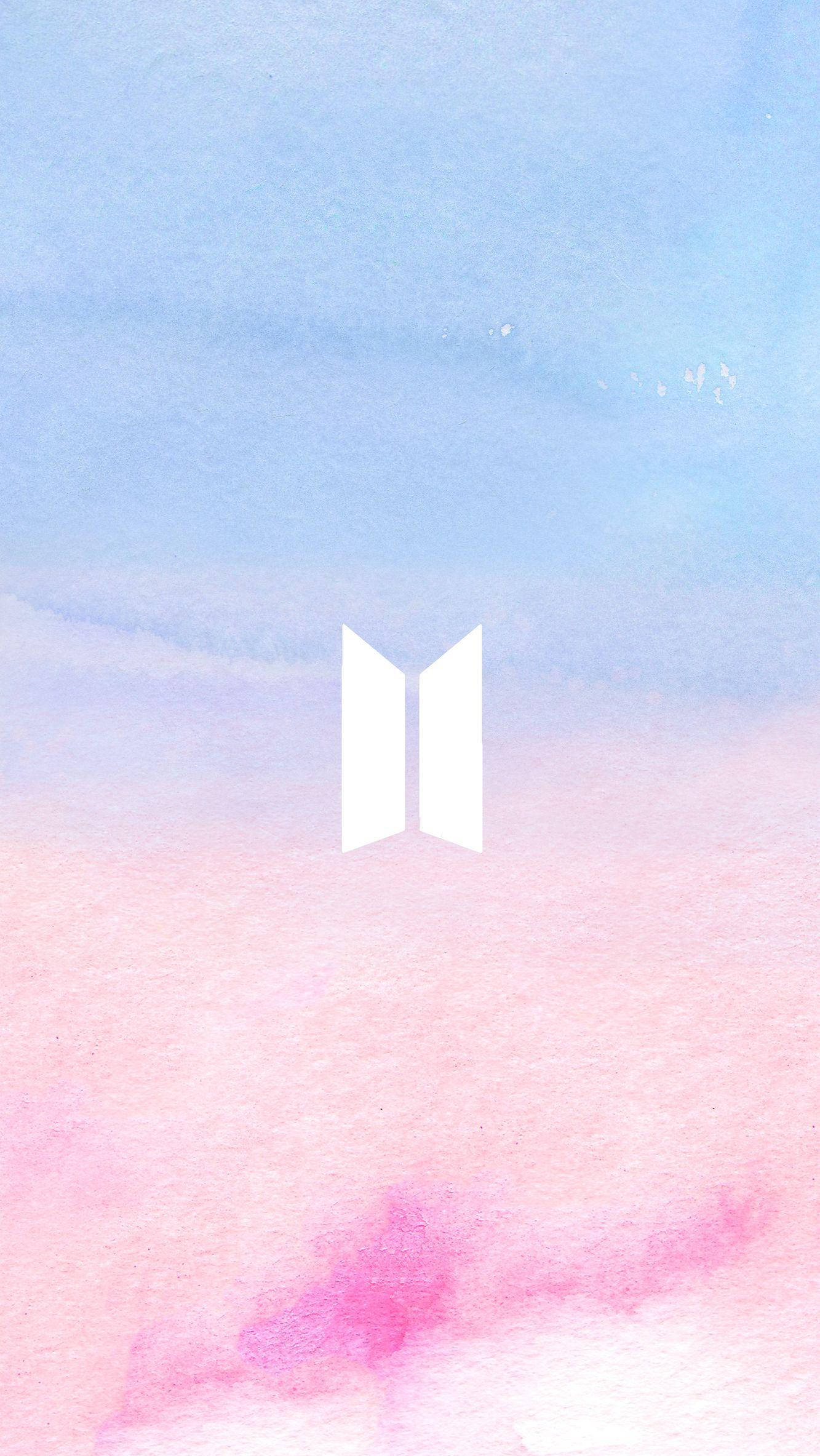Logo BTS în Pastel Fundal