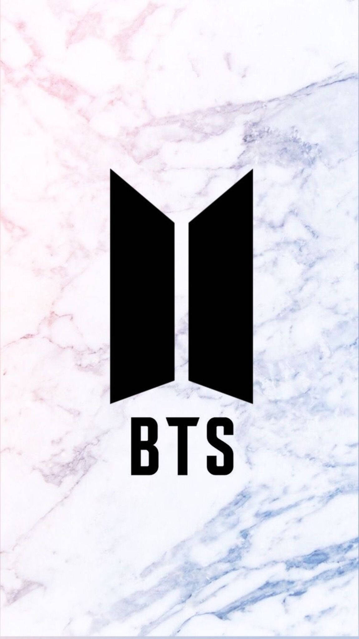 Logo BTS Negru Minimalist Fundal